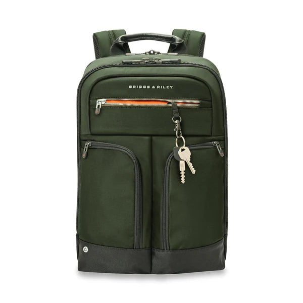 Briggs & Riley HTA Medium Slim Expandable Backpack for Business Travel & Commuting - Durable Carry-On Laptop Backpack with USB Charging Port