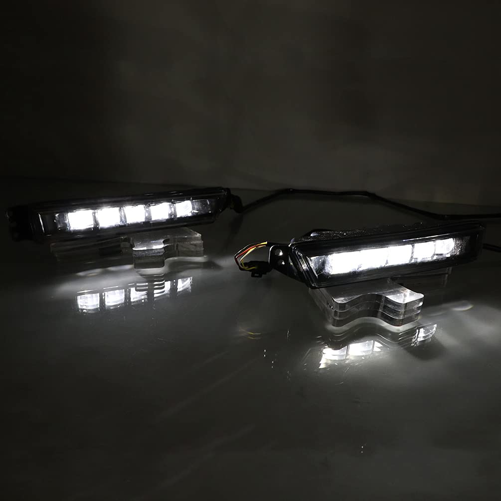 High Brightness Yellow LED Fog Lights with Turn Signal & DRL - Waterproof Daytime Running Lights for 2020-2021 Honda CR-V (CRV) - Perfect for Night Driving & Enhanced Road Visibility