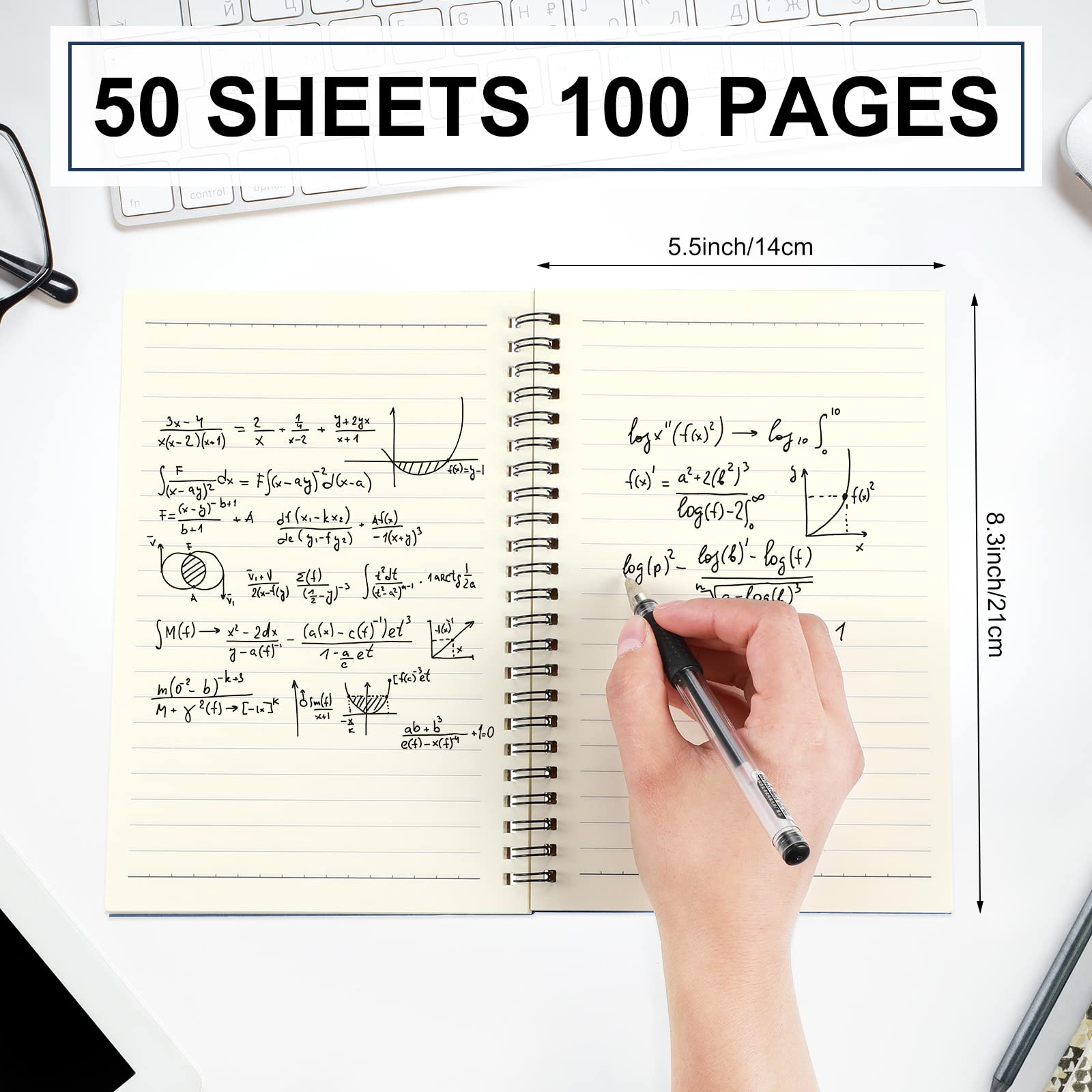 Yahenda Spiral Notebook A5 College Ruled Journal - 8.3