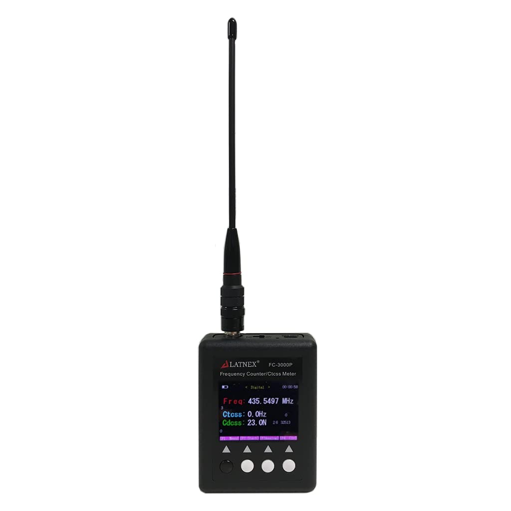 FC-3000P Ham Radio CB Frequency Counter 27MHz-3000MHz - High Sensitivity CTCCSS/DCS Decoder for VHF/UHF Radios - Works with CB Continuous Carrier Signals, Walkie-Talkies & DMR Transceivers - Perfect for Amateur Radio, Emergency Communications & Field Operations