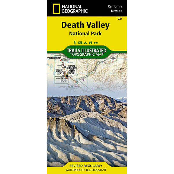 Death Valley National Park Map - Detailed Topographic & Hiking Trail Guide for Outdoor Adventures & Road Trips
