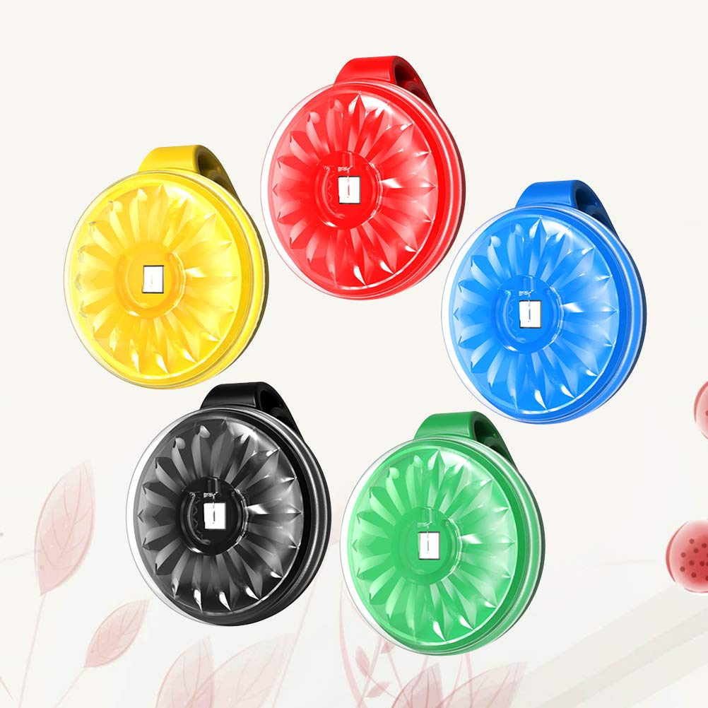 BESPORTBLE 5-Pack Bike Safety LED Lights - Bicycle Rear Lights with Alarm, Clip-On Cycling Accessories for Road Bikes | Perfect for Night Riding, Cheerleading Events & Sports Celebration