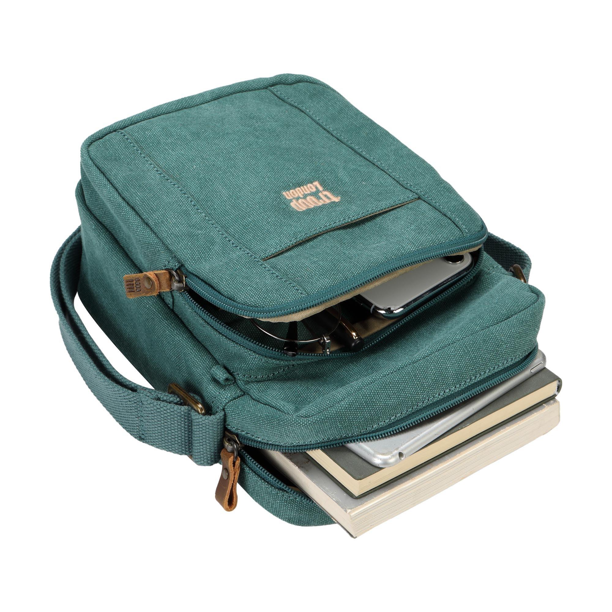 TRP0370 Troop London Classic Canvas Crossbody Bag for Men & Women - Stylish & Durable Everyday Shoulder Bag for Work, Travel & Casual Outings
