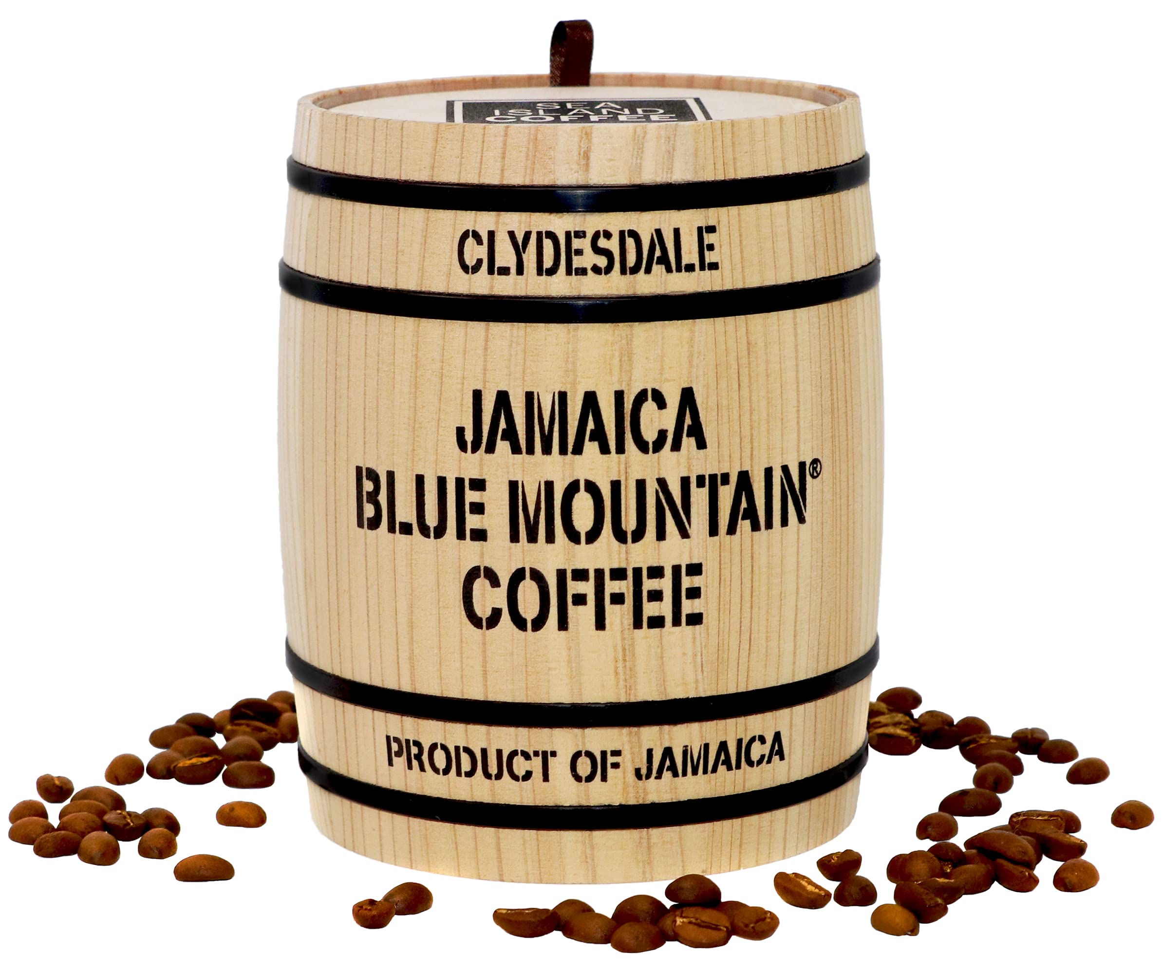 Jamaica Blue Mountain Whole Bean Coffee - Premium Sea Island Coffee Gift Barrel (250g) - Perfect for Gifting, Office Brewing & Specialty Coffee Lovers