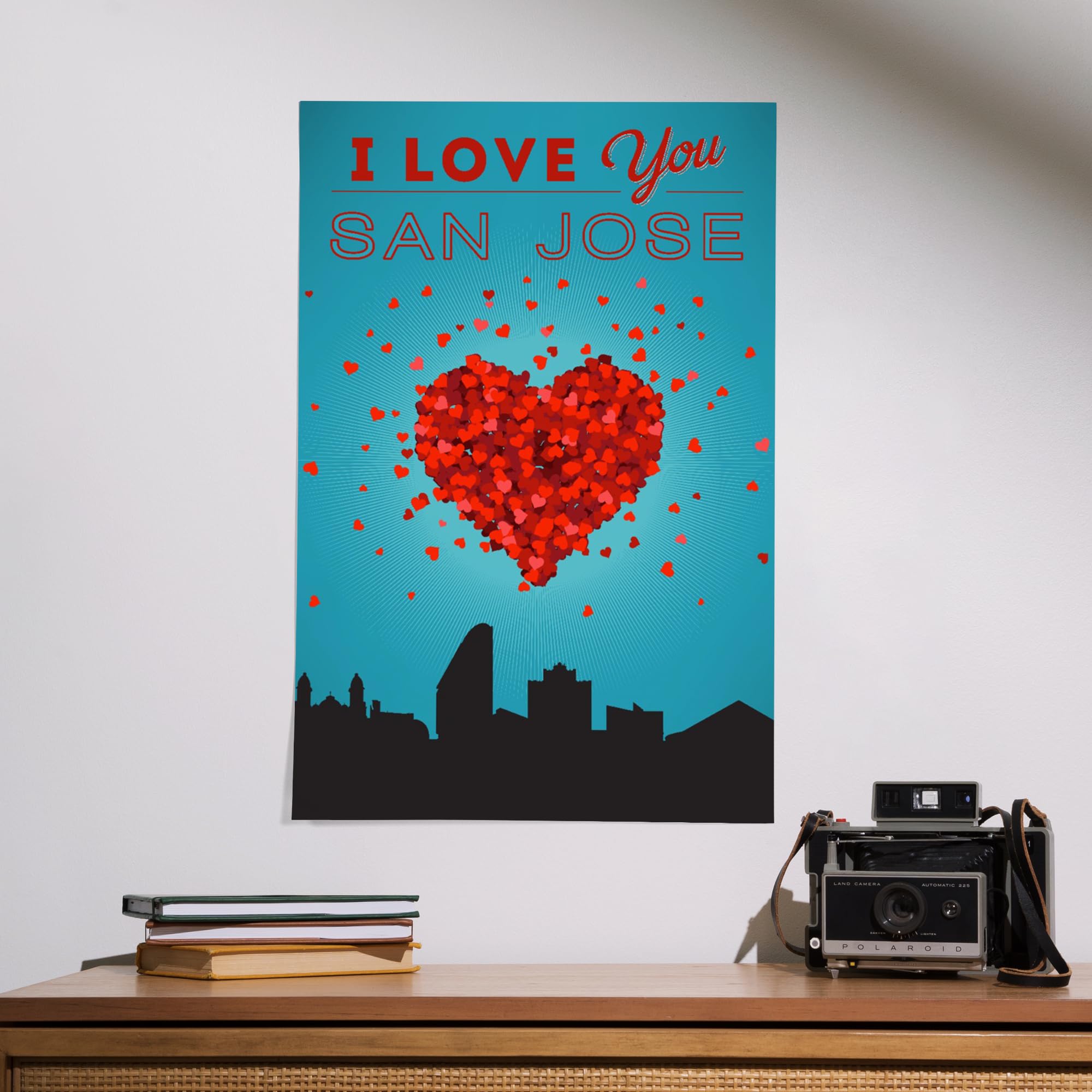 Lantern Press 16x24 Inch Giclee Print - I Love You San Jose California Wall Art - Perfect for Home Decor, Office & Gift Giving