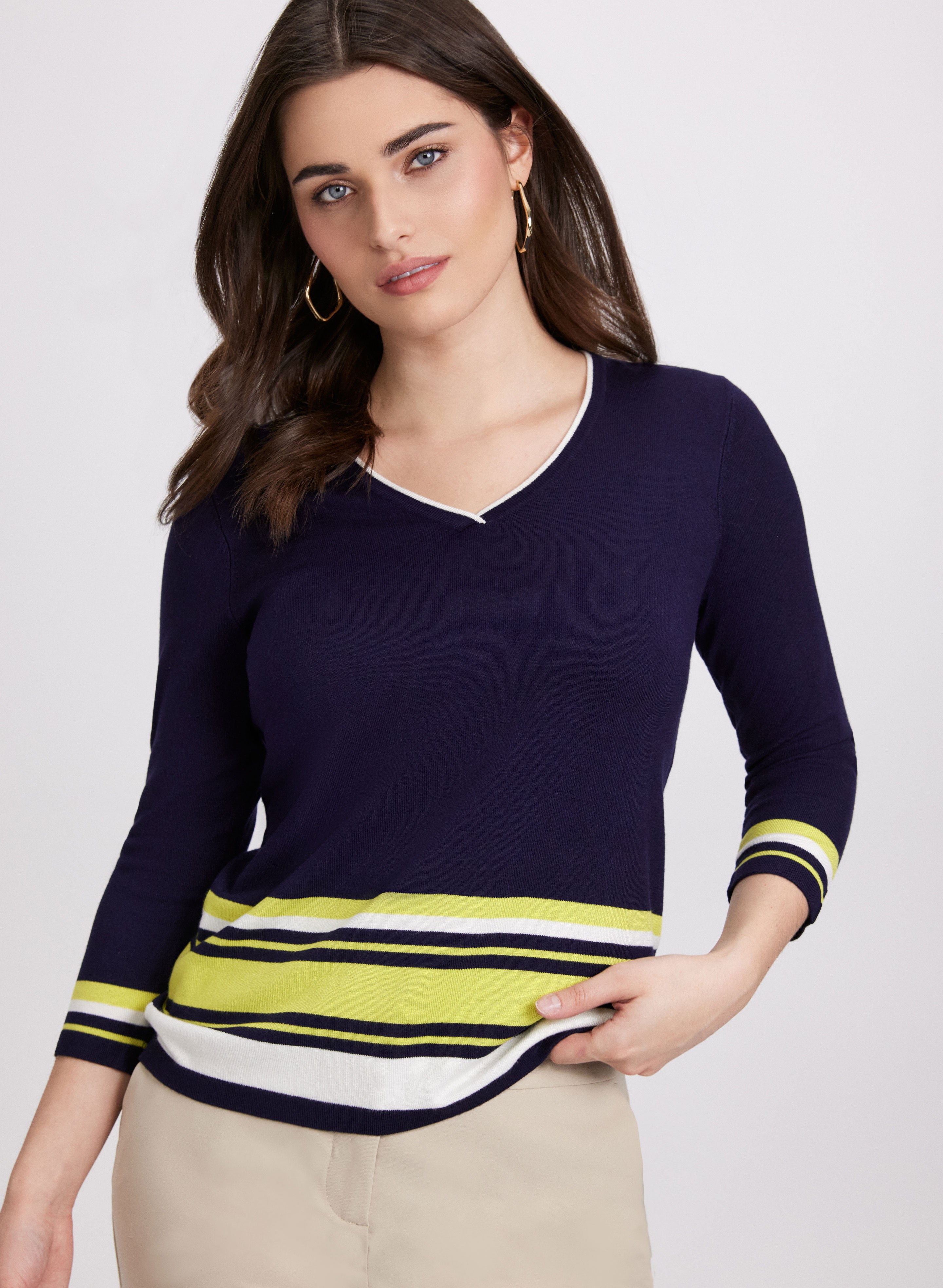 Stylish Color Block Sweater for Women & Men | Trendy Casual Pullover for Fall & Winter | Perfect for Office, Outings & Cozy Nights
