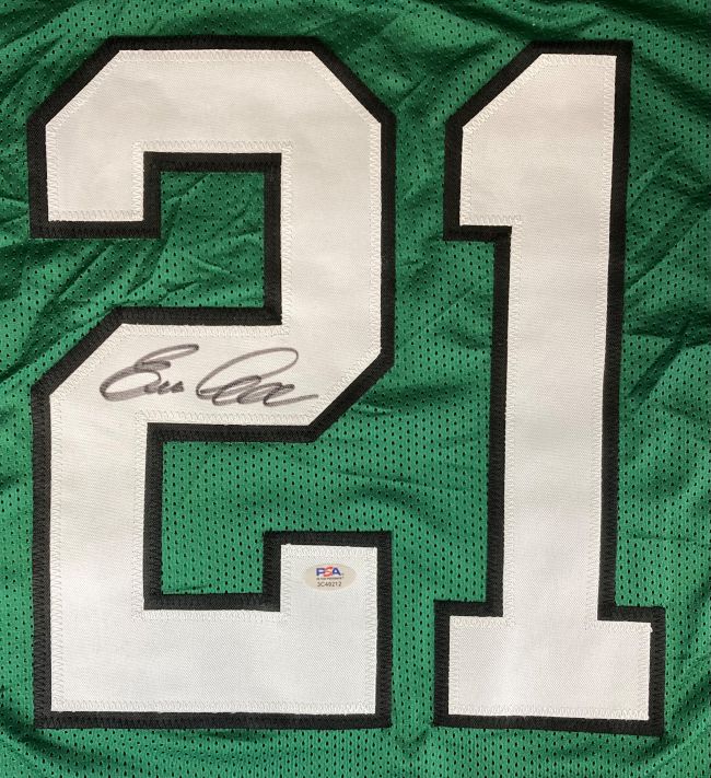 Eric Allen Philadelphia Eagles Autographed Green Football Jersey - PSA/DNA Certified - Perfect for Eagles Fans, Sports Memorabilia Collectors & Game Day Display