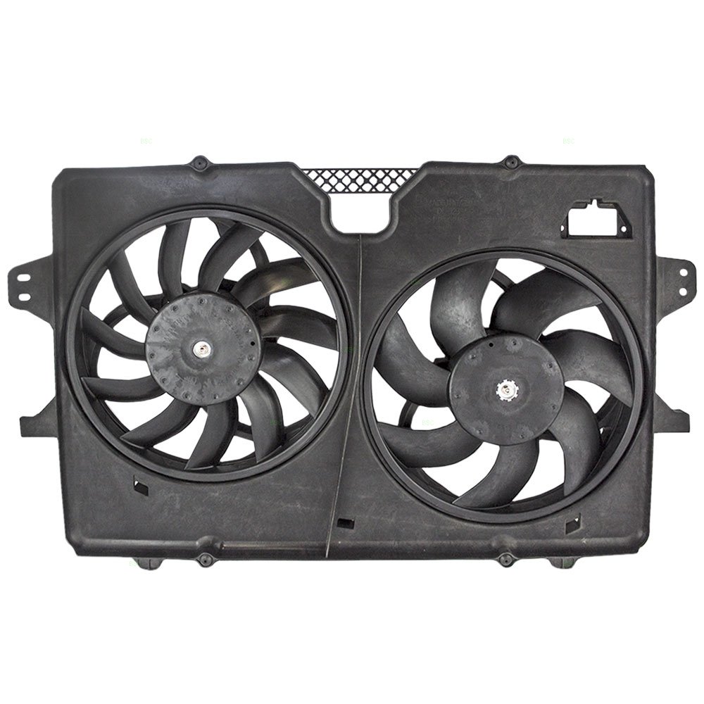 Brock Replacement Dual Cooling Fan Motor Shroud Assembly - Compatible with 2008-2012 Ford Escape & 2008-2011 Mercury Mariner (6 Cylinder) - Part #8L8Z8C607B - Perfect for Engine Overheating Prevention & AC Performance