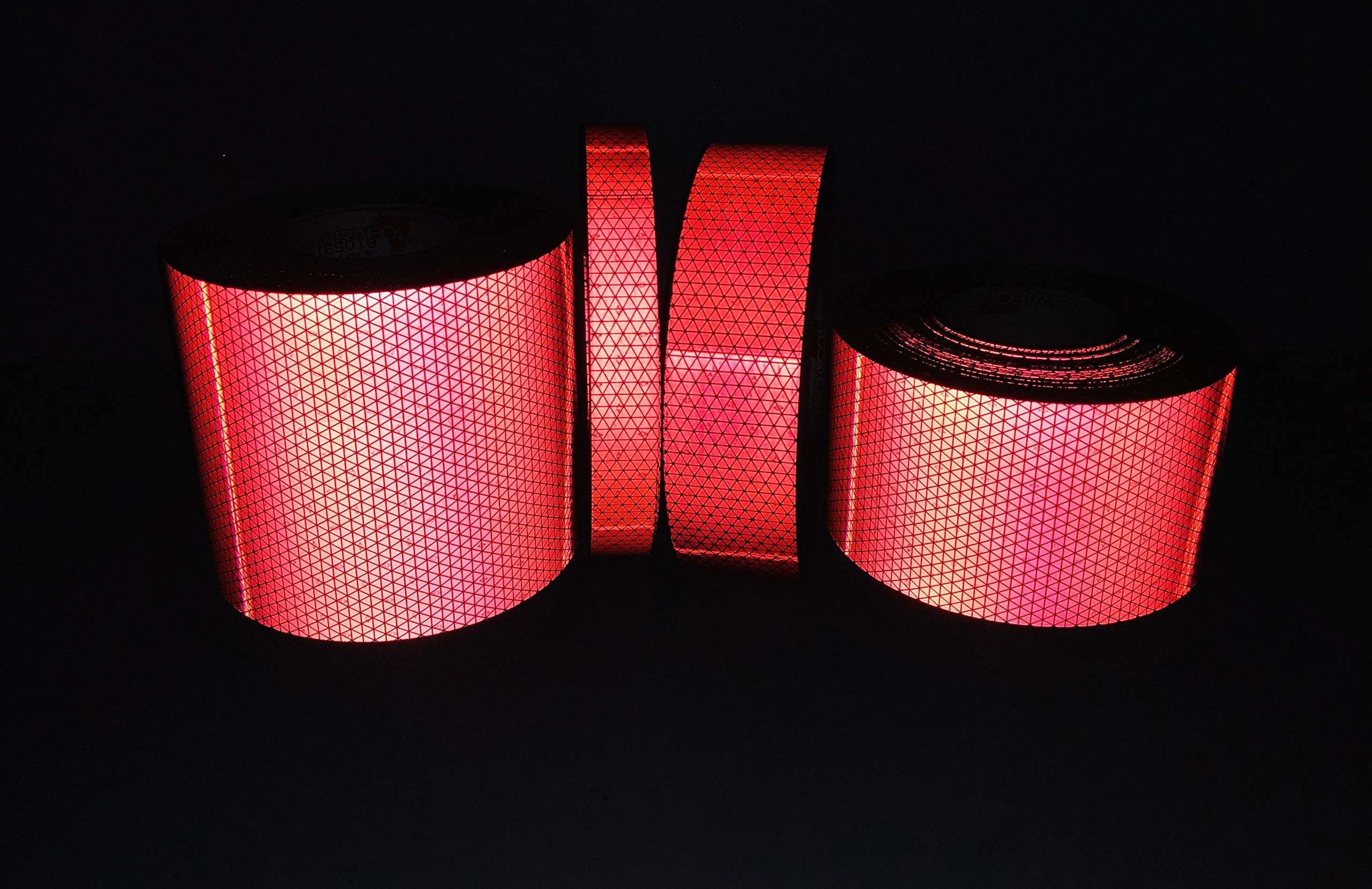 Oralite V98 Red Reflective Tape - High Visibility Prismatic Safety Tape (1