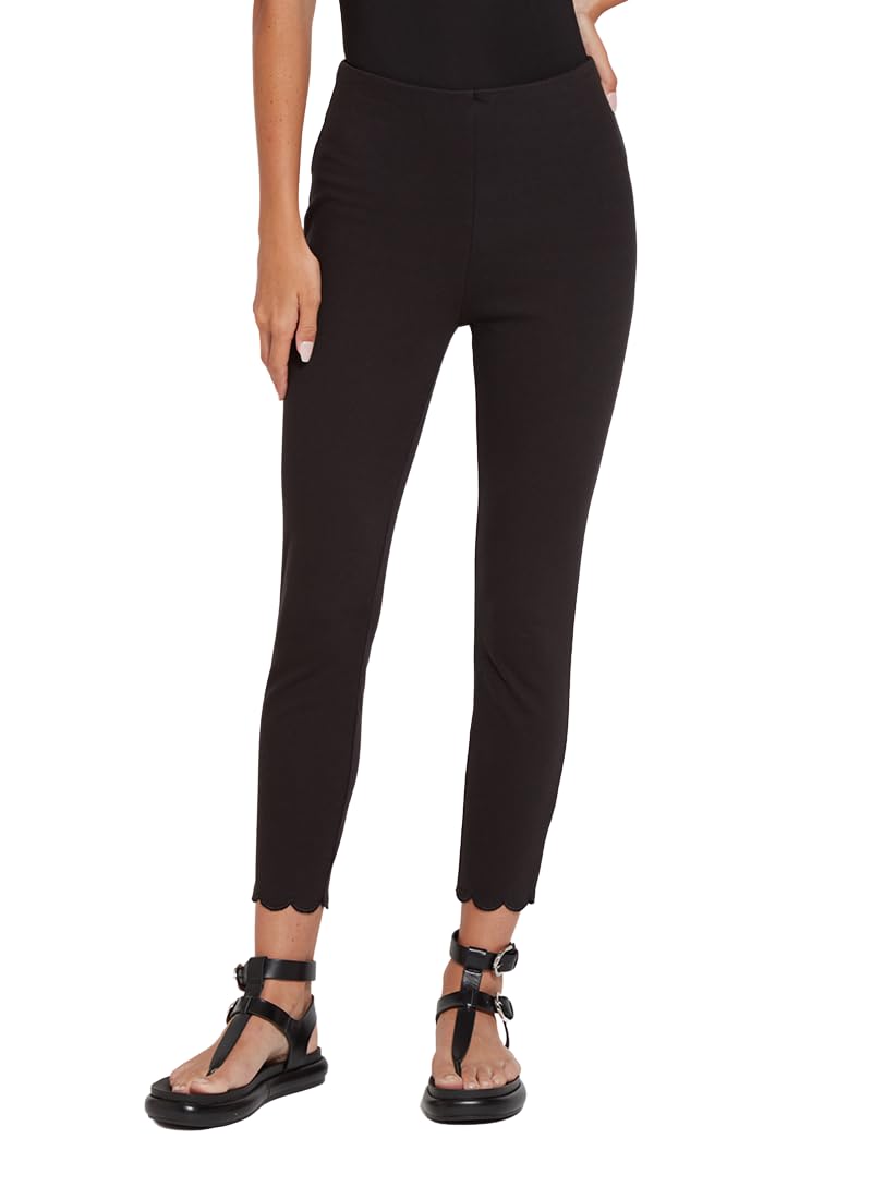 Lyssé Scallop Ankle Jeans for Women - Stretch Cropped Jeans with Single Layer Scallop Edging | Perfect for Casual Outfits, Date Nights & Spring Fashion