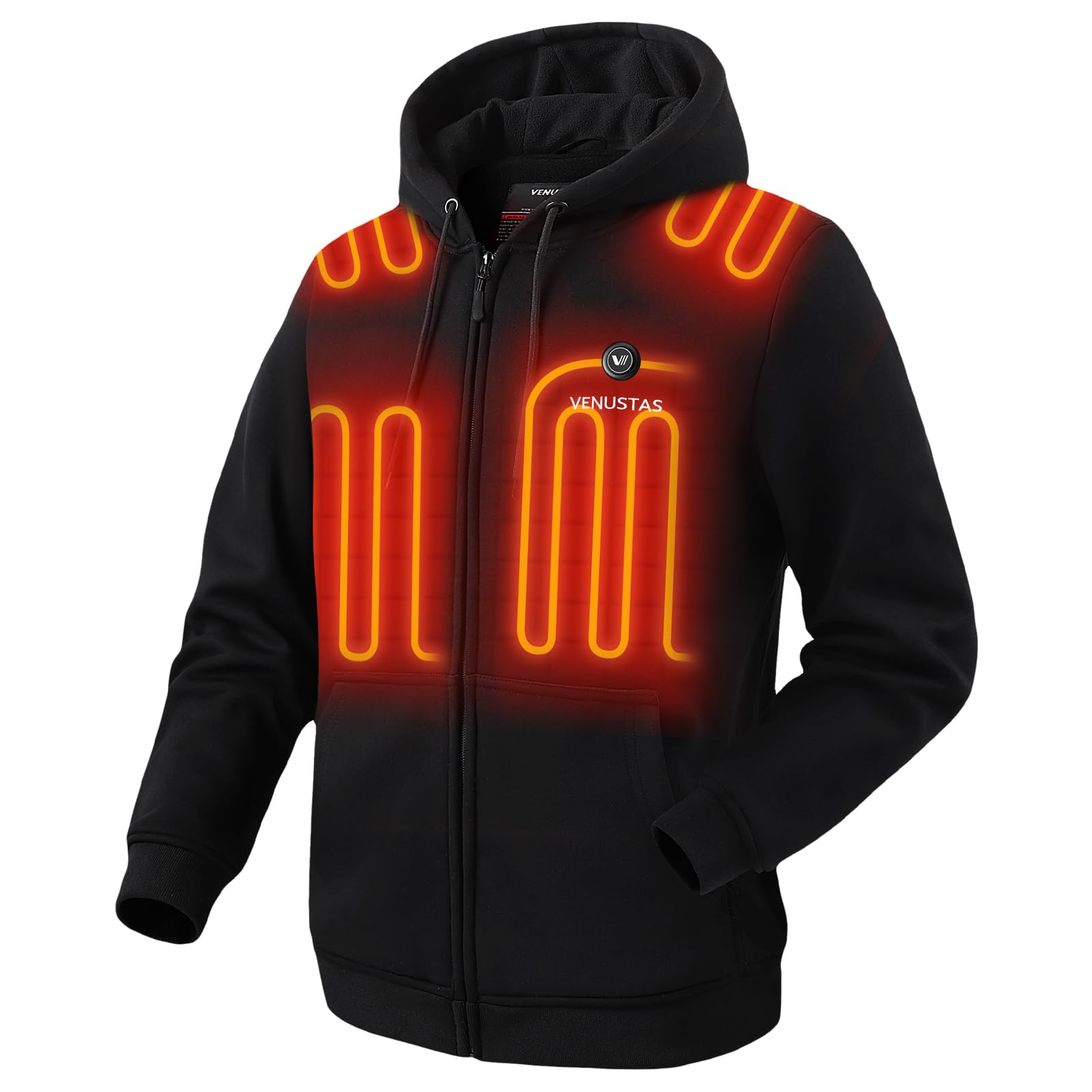 Venustas Unisex Heated Hoodie with Rechargeable Battery - Electric Warming Jacket for Men & Women - Perfect for Winter Sports, Outdoor Activities & Cold Weather