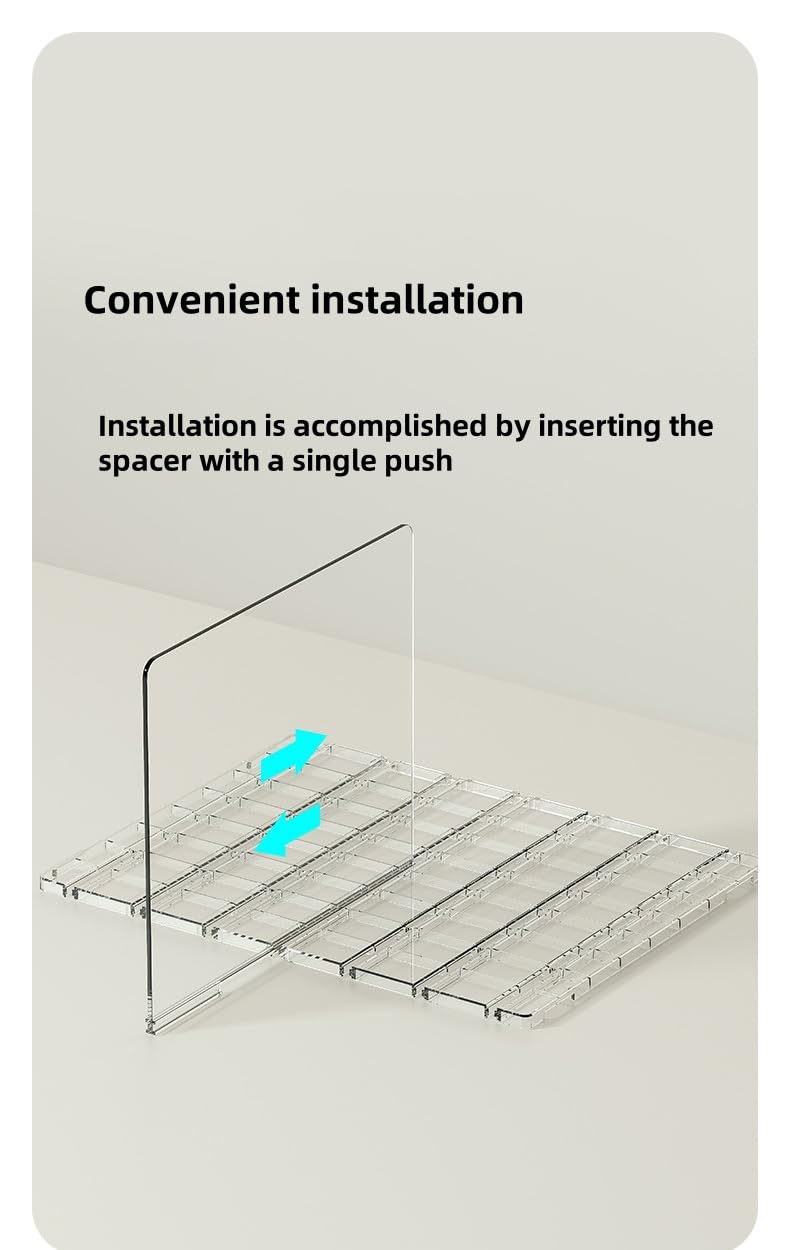 Purse Organizer - 6 Section Adjustable Shelf Divider for Closet, Home & Office Storage - Perfect for Handbag, Jewelry & Accessory Organization