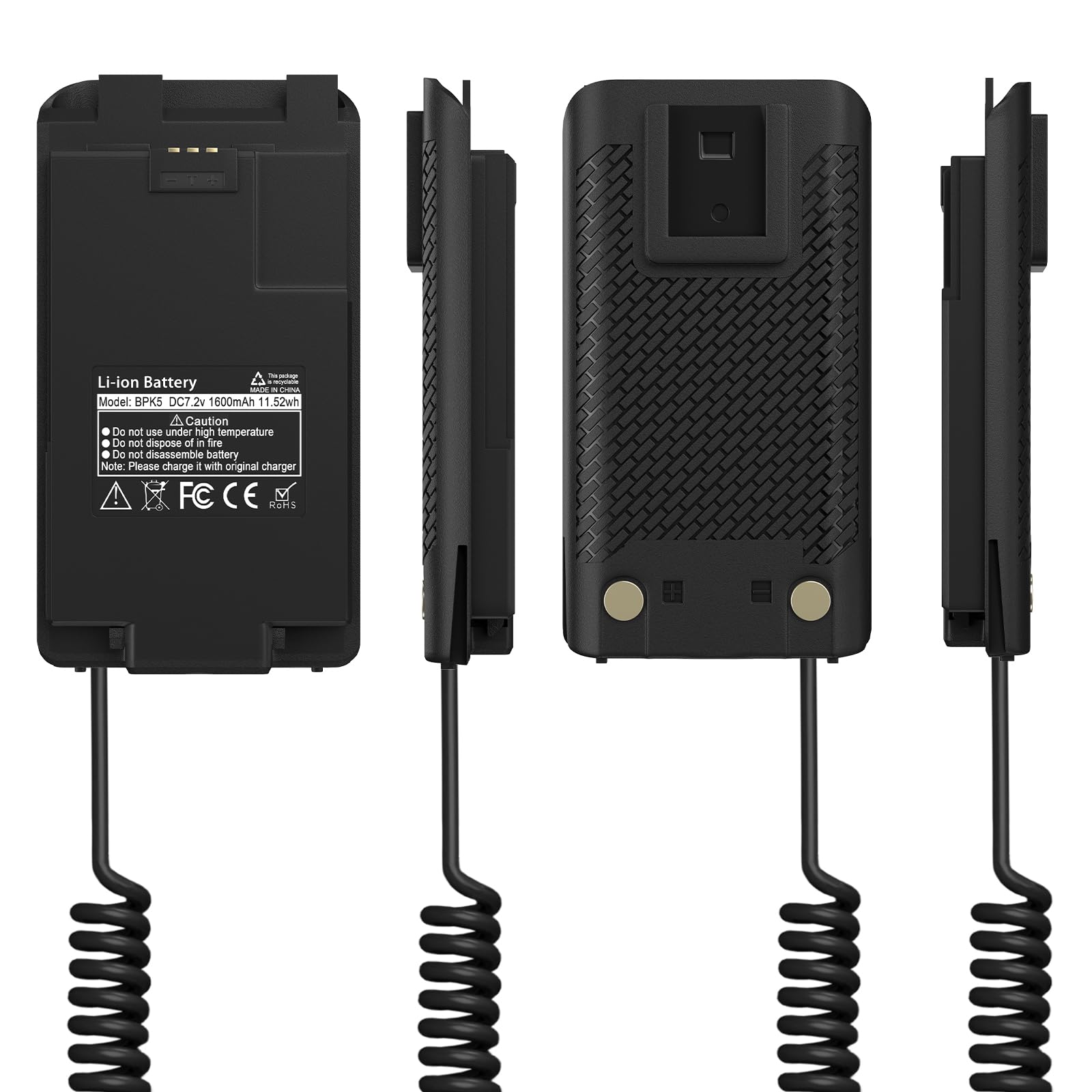 UV-K5 Battery Eliminator Car Charger 1600mAh DC 12V - Compatible with UV-K5, UV-K6, and UV-K5 8 Ham Radios - Perfect for Road Trips, Emergency Communication, and Outdoor Adventures