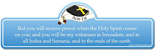 Acts 1:8 Bible Verse Sign - Holy Spirit Power Wall Decor for Christian Home