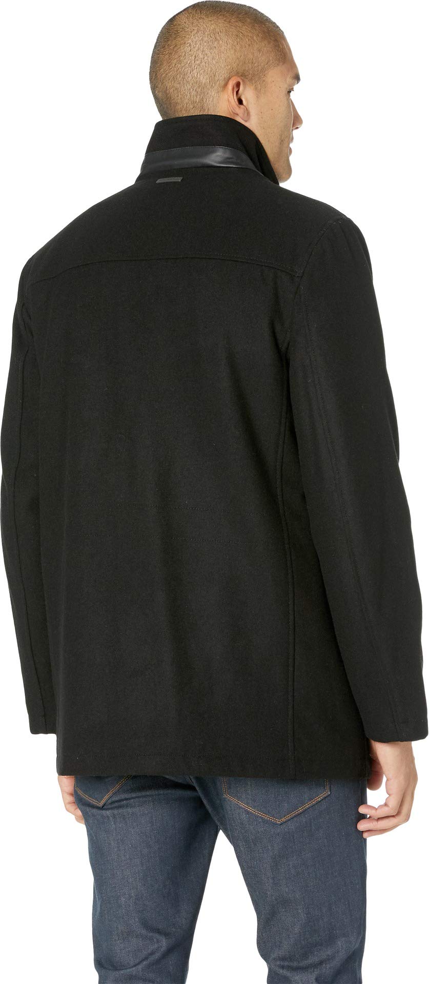 Andrew Marc Men's Brantley Wool Melton Stand Collar Jacket - Winter Warm Coat for Business & Casual Wear | Perfect for Office, Travel & Outdoor Activities