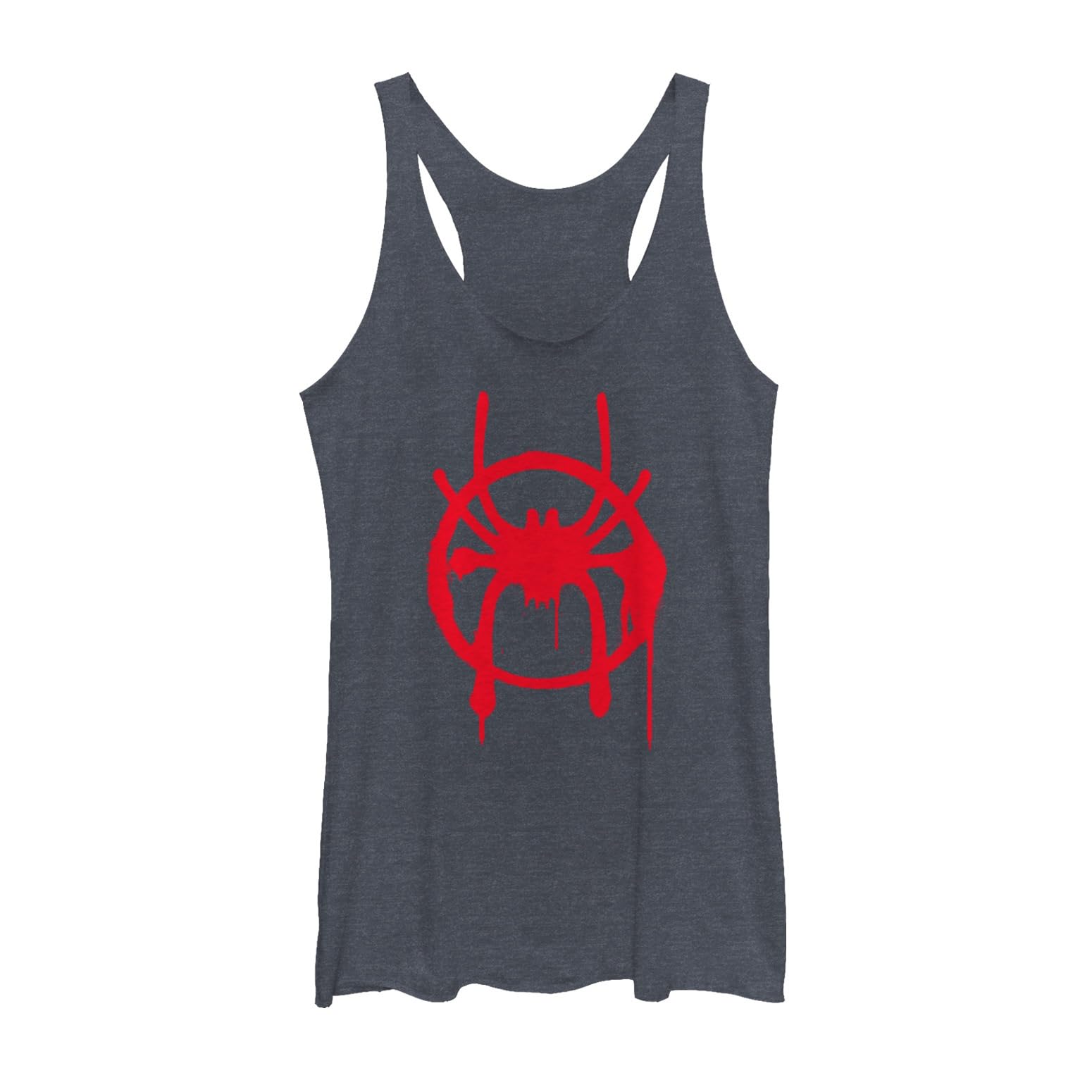 Women's Marvel Universe Miles Morales Symbol Tri-Blend Racerback Tank Top - Soft Layering Tee for Casual Wear & Superhero Fashion | Perfect for Cosplay, Gym & Everyday Outfits