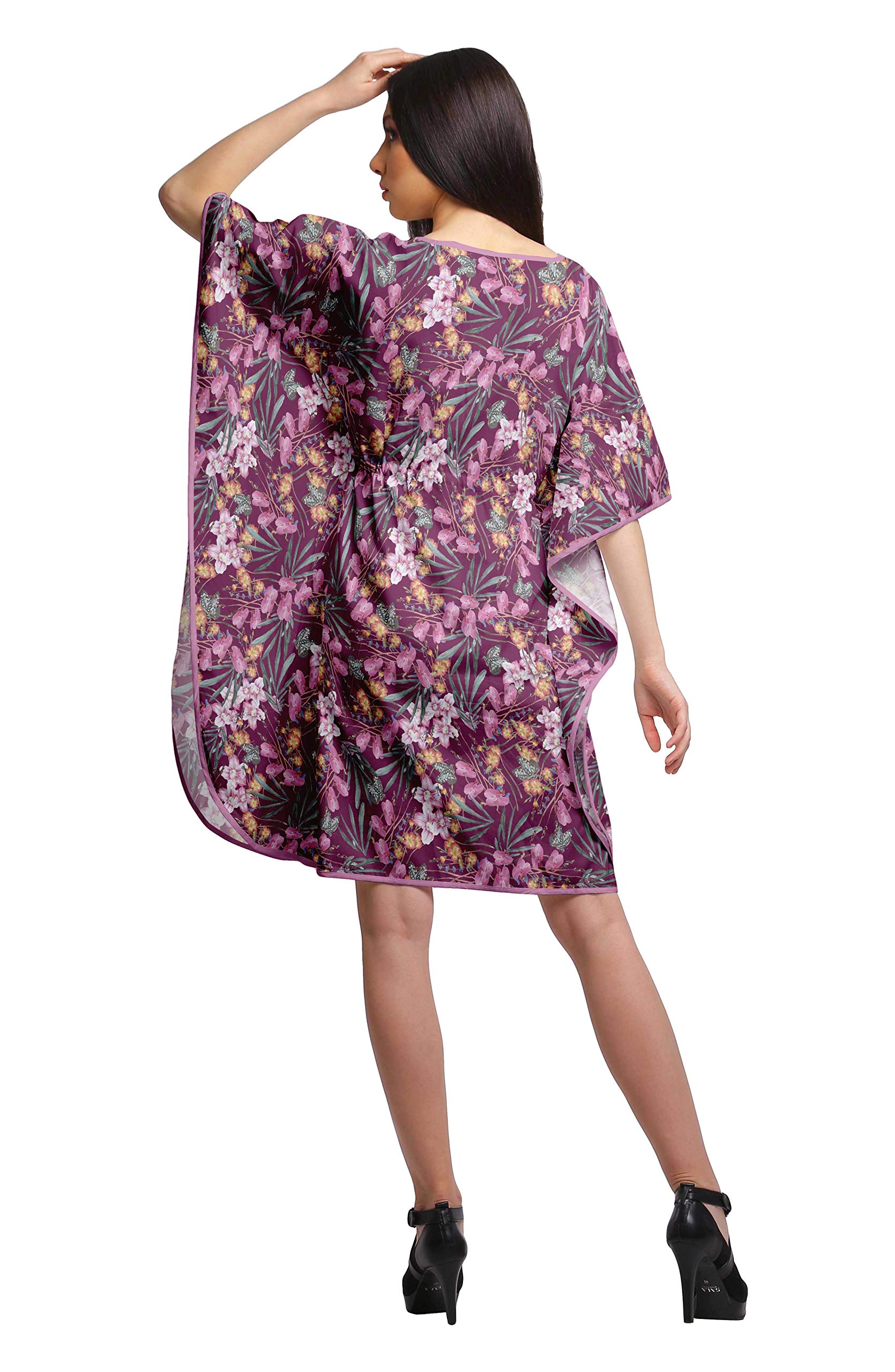 **Women's Moomaya Printed Beach Kaftan Dress - Flowy Bikini Cover Up & Plus Size Caftan for Summer Vacations, Pool Parties & Boho Outfits**