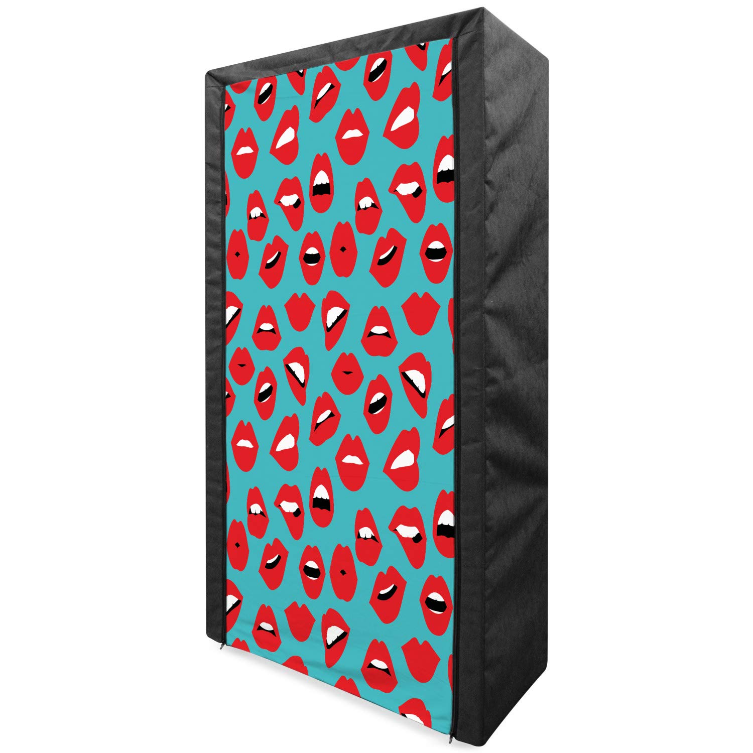 Ambesonne Portable Fabric Wardrobe with Shelves - 33.5
