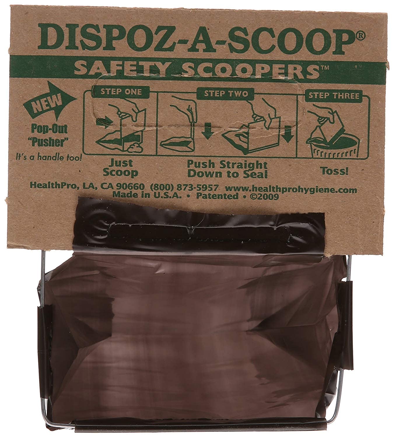 HealthPro Dispoz-A-Scoop - 250 Pack of No Touch, Sanitary Dog Waste Scoopers for Easy Cleanup | Perfect for Parks, Backyards & Dog Walking