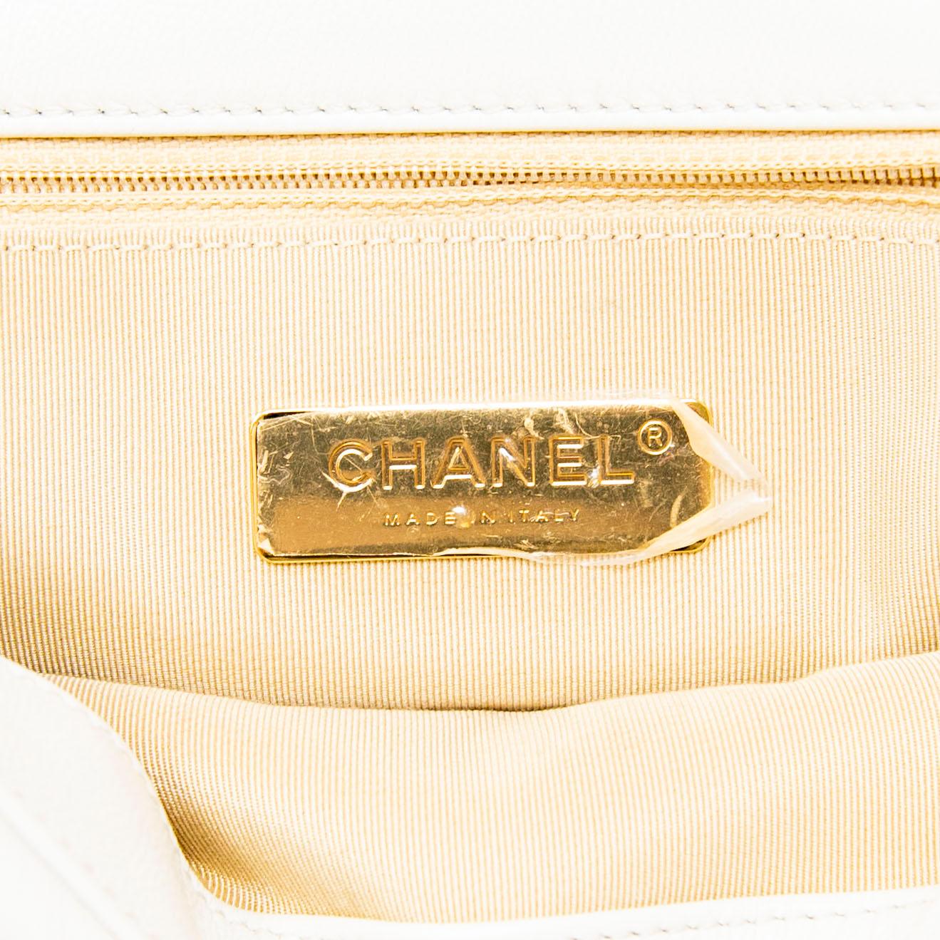 Chanel White Small 19 Flap Bag - Luxury Designer Handbag for Women | Perfect for Everyday Use, Parties & Special Occasions