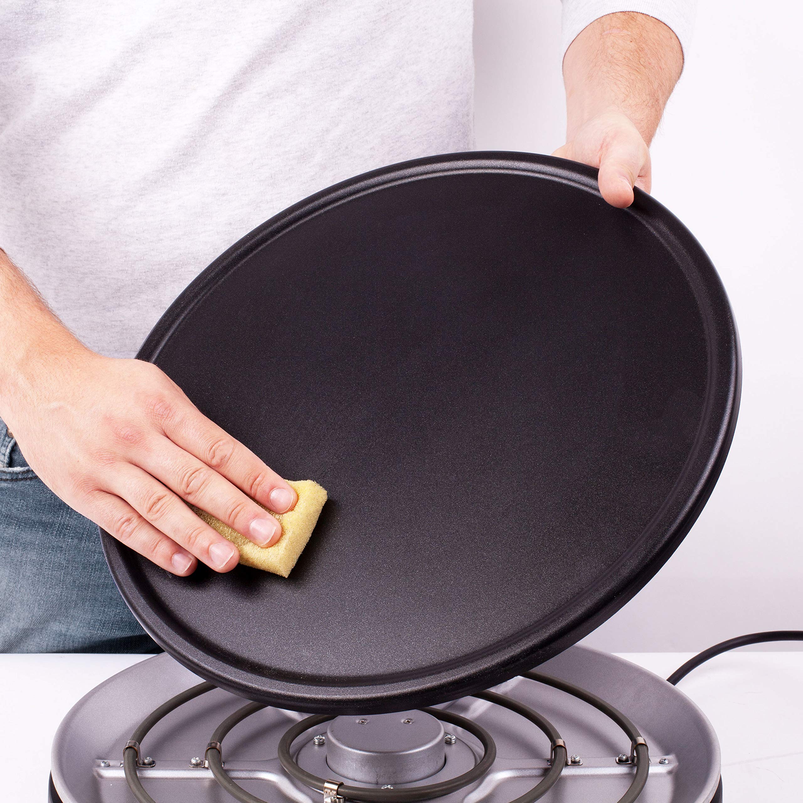 Duronic PM152 - 1500W Electric Pancake Maker, 37cm Non-Stick & Removable Plate, Adjustable Temperature, Includes Accessories - Perfect for Sweet & Savory Pancakes, Crepes, Omelets & More - Ideal for Breakfast, Brunch & Family Gatherings