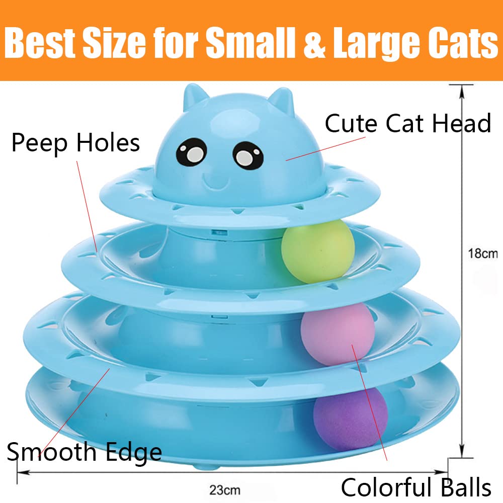 Speedy Panther 14-Pack Interactive Cat Toys for Indoor Cats & Kittens - Fun Roller Exerciser, 3-Level Teaser Balls & Feather Wand - Perfect for Playtime, Exercise & Bonding with Your Feline Friend