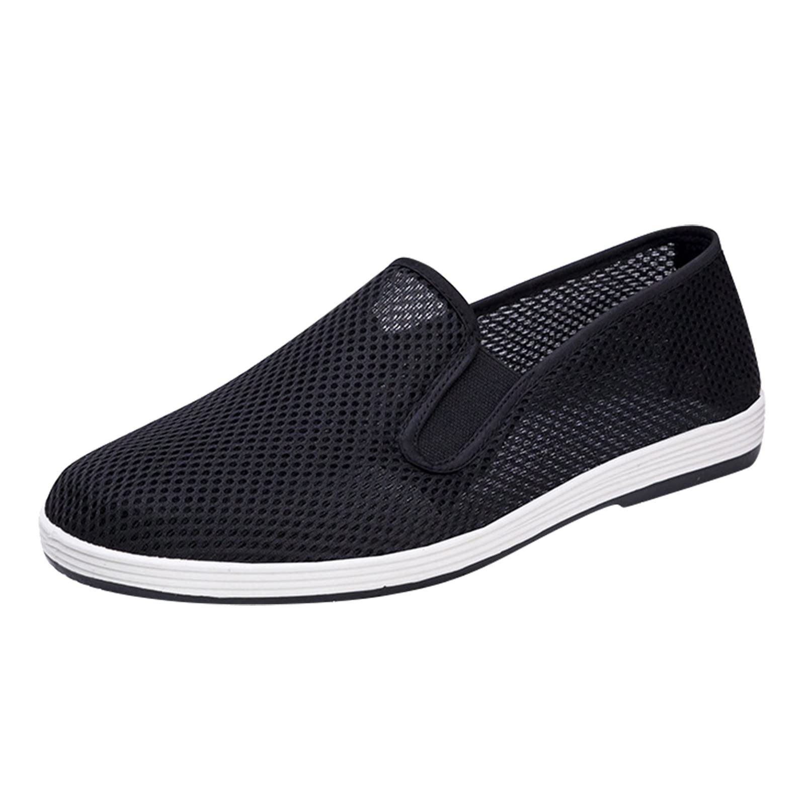 **Men's Breathable Boat Shoes - Comfortable Flat Soft Sole Casual Loafers for Business & Office - Lightweight Walking Footwear for Work, Travel & Everyday Wear**