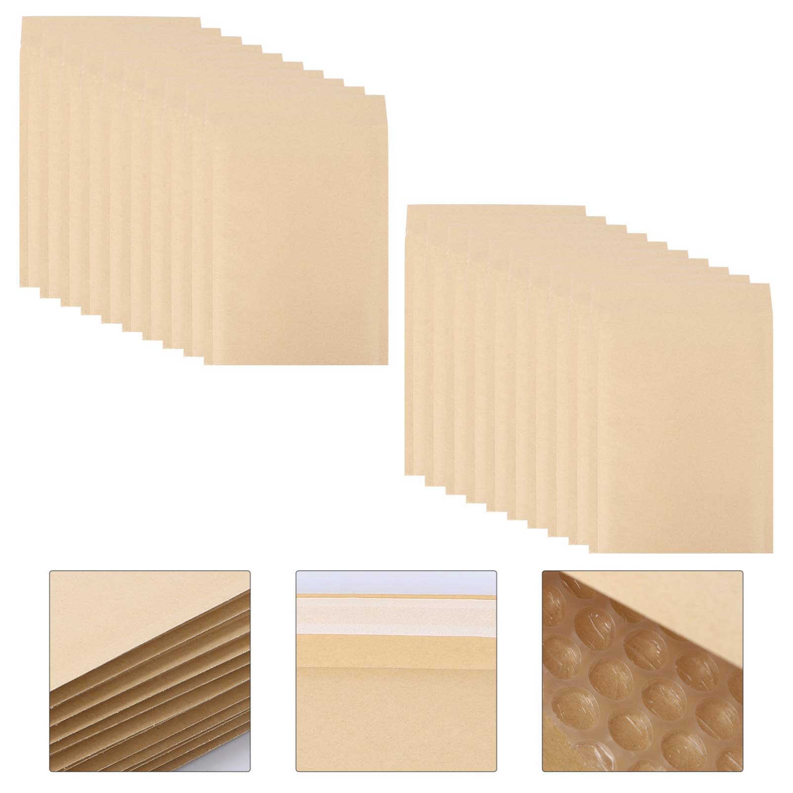 Kraft Paper Bubble Mailers - Self Seal Bubble Envelope Bags for Shipping, Mailing & Packaging | Perfect for Ecommerce, Online Stores & Small Business Shipping Needs