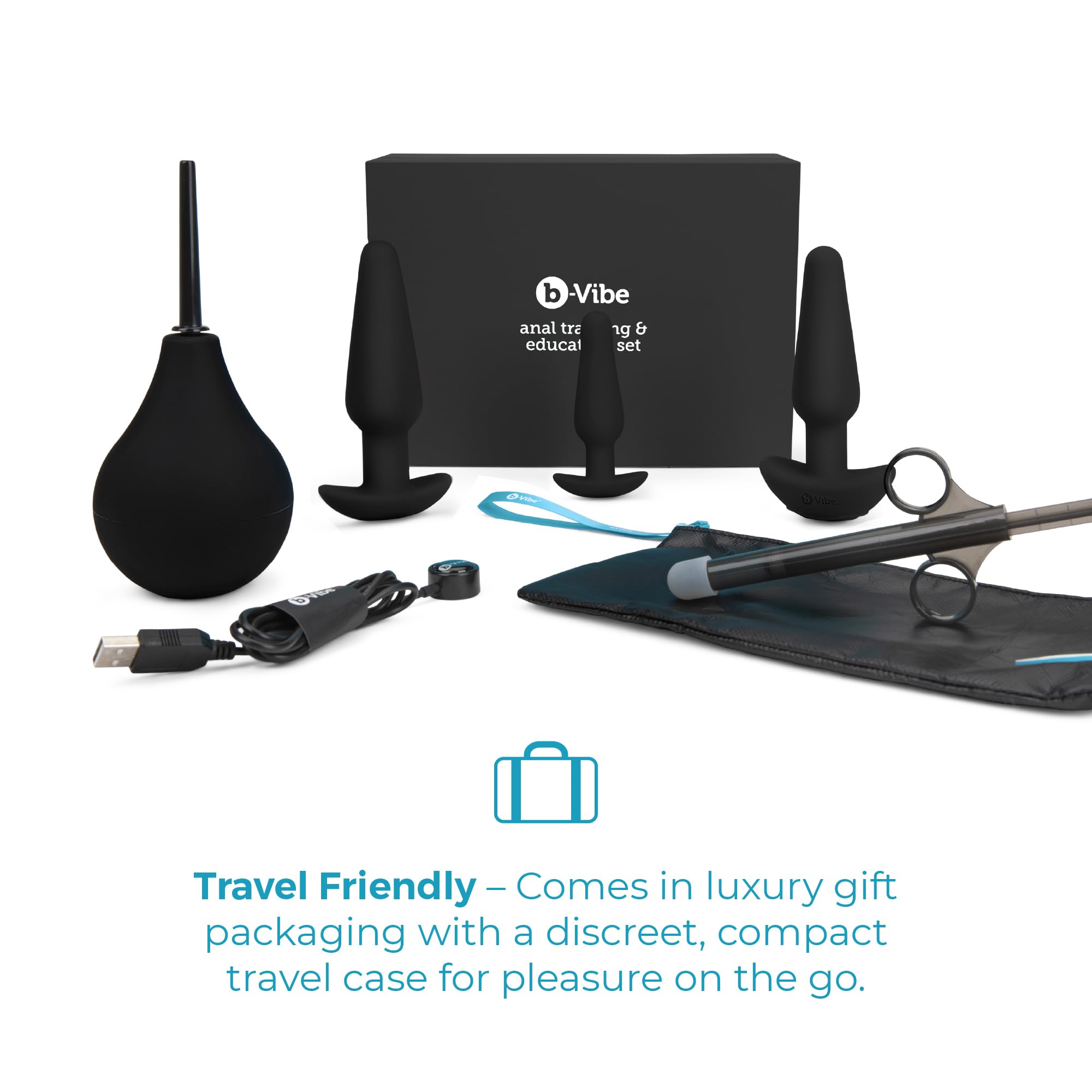b-Vibe Anal Training and Education Set – Premium Adult Sex Toy for Couples, Anal Stimulation Device & Butt Plug for Beginners to Advanced Users – Perfect for Solo Play, Couples Exploration & Anal Pleasure Enhancement