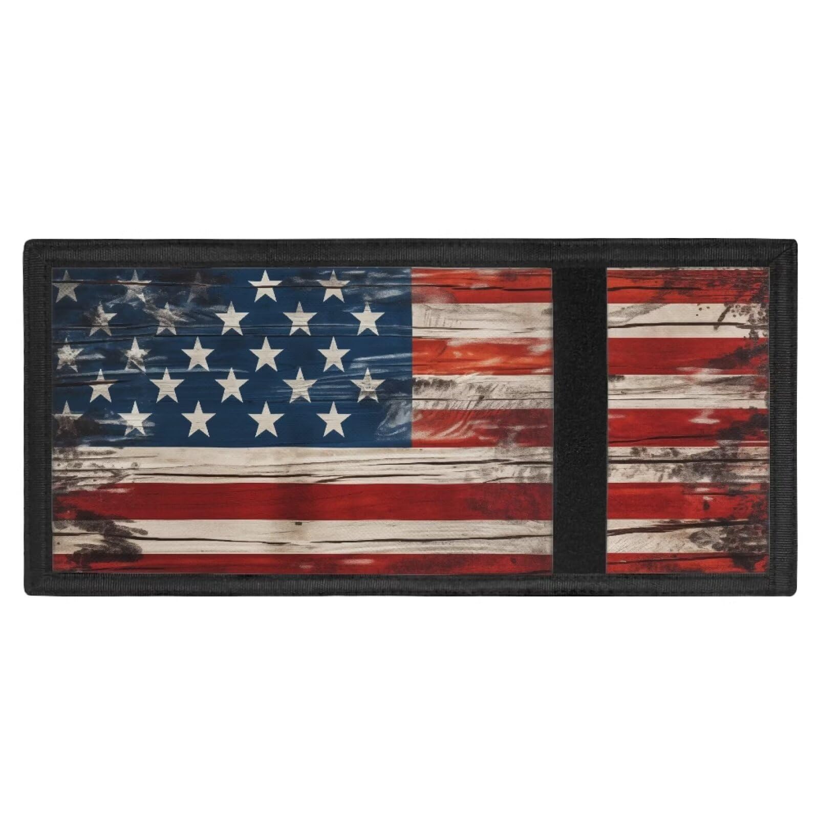 American Flag Kids Wallet for Boys & Girls - Polyester Fabric Trifold Money Bag with RFID Protection - Perfect for School, Travel & Shopping (One Size)