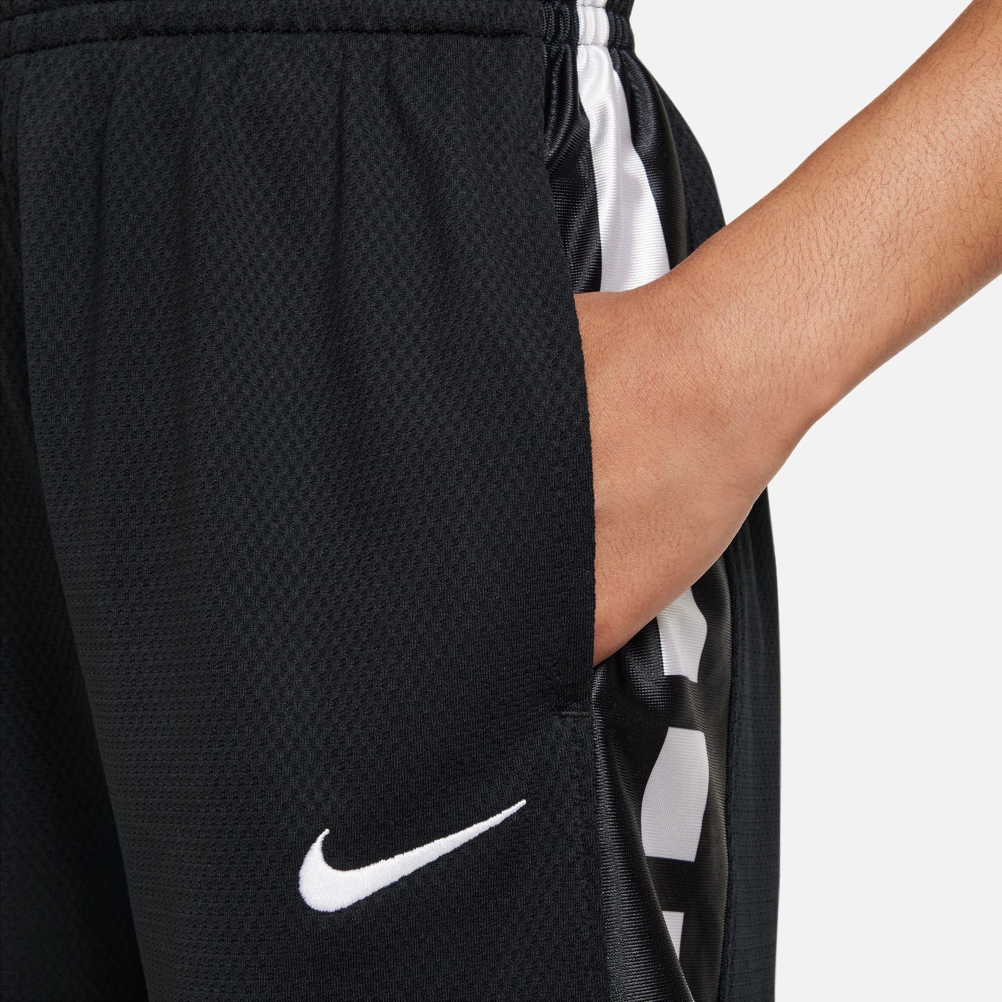 Nike Elite 23 Stripe Basketball Shorts for Boys - Breathable Mesh Fabric with Moisture-Wicking Technology - Perfect for Basketball Games, Training, and Casual Wear