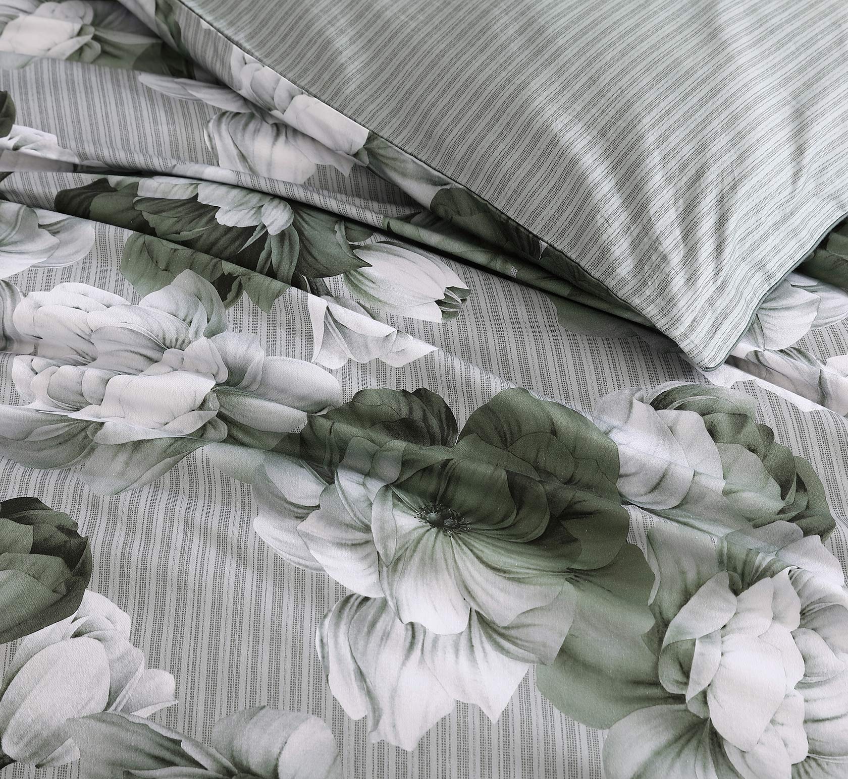 Luxury Hailey Sage Quilt Cover Set - 100% Cotton Bedding by Private Collection | Perfect for Master Bedroom, Guest Room & Cozy Home Decor