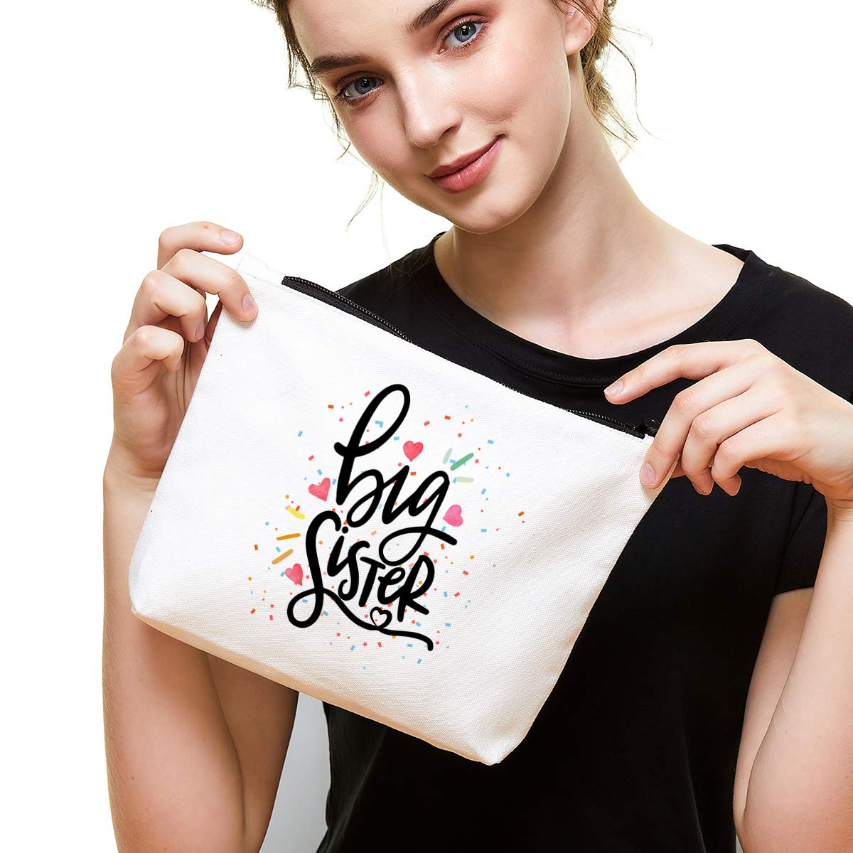 Eco-Friendly Reusable Makeup Bag for Girls - Cute Big Sister Gift for Birthday & Christmas | Perfect for Travel, School & Sleepover Essentials