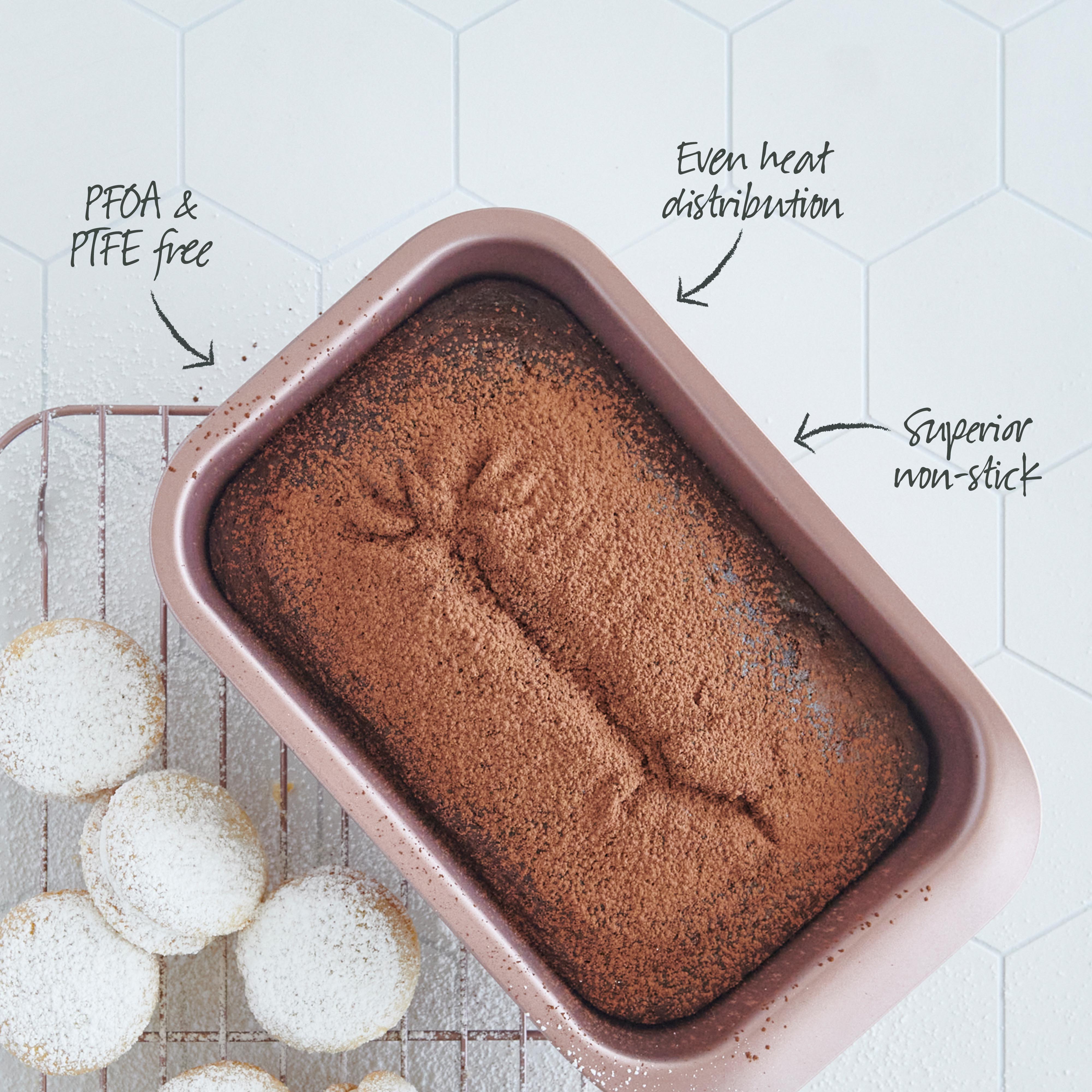 Rose Gold Smart Stack Loaf Pan - Nonstick Baking Bread Pan Set, 3-Piece Stackable Loaf Pans for Perfect Homemade Bread, Cakes & Meatloaf (Ideal for Holiday Baking, Meal Prep & Gift Giving)