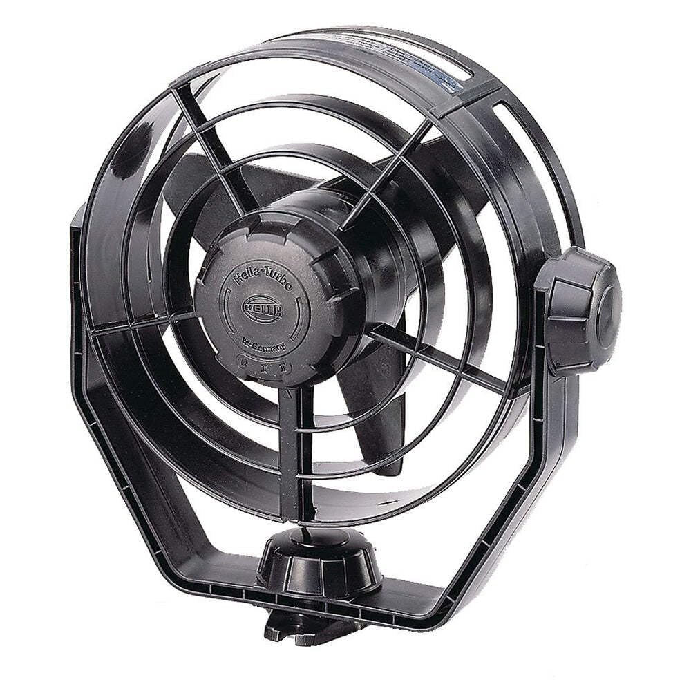 Hella Marine 2-Speed Turbo Fan 24V Black - High Performance Marine Boat Cooling Fan for Cabin, Engine Room & Bilge Ventilation