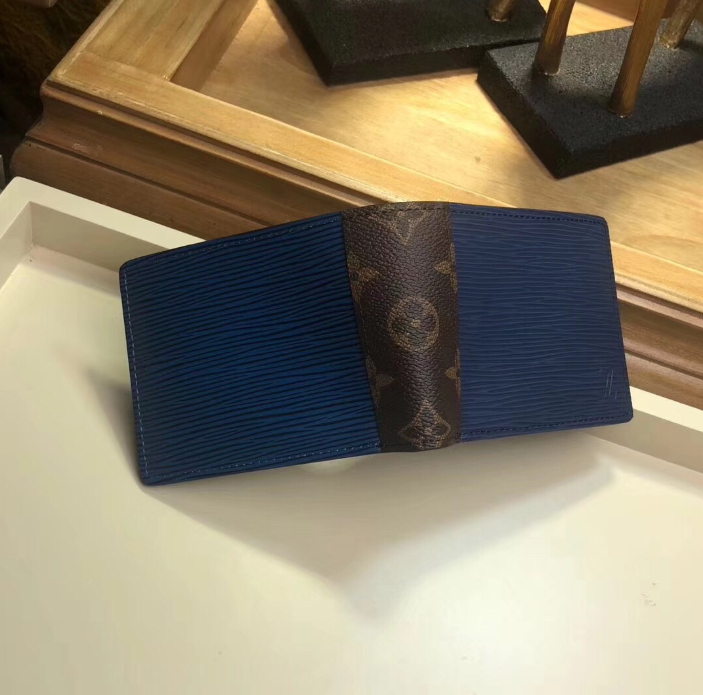 LV Patchwork Multiple Wallet in Epi Leather Blue - Stylish & Functional Organizer for Everyday Use, Travel, and Business
