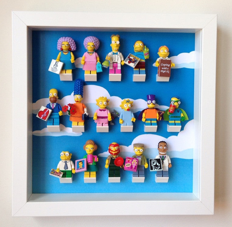 Lego® Simpsons Series 2 Minifigures Display Frame - Collectible Showcase for Lego Minifigures - Perfect for Home Decor, Office Display & Gift for Lego Fans