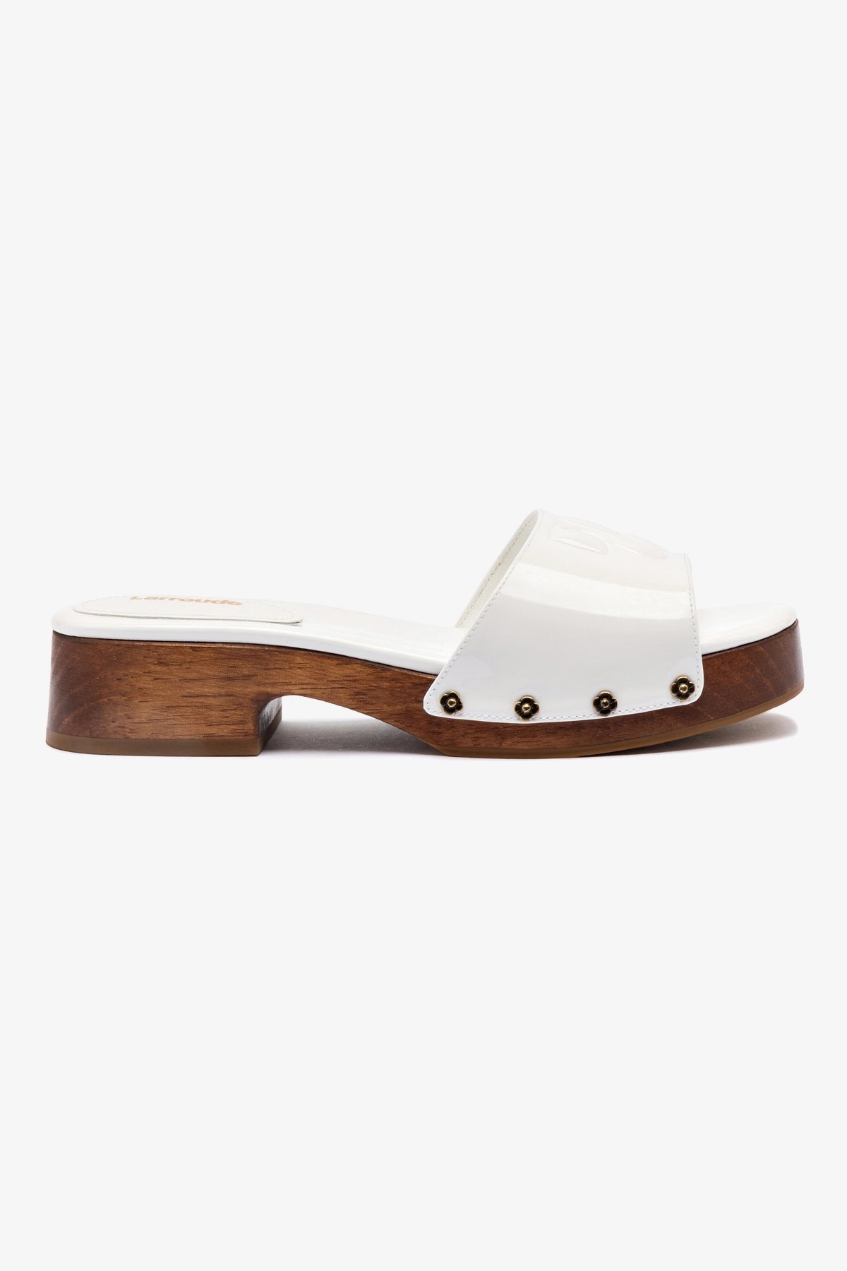 Zuzi Women's Mule Shoes in White Patent Leather - Comfortable Slip-On Loafers for Office, Casual Wear & Daily Walking