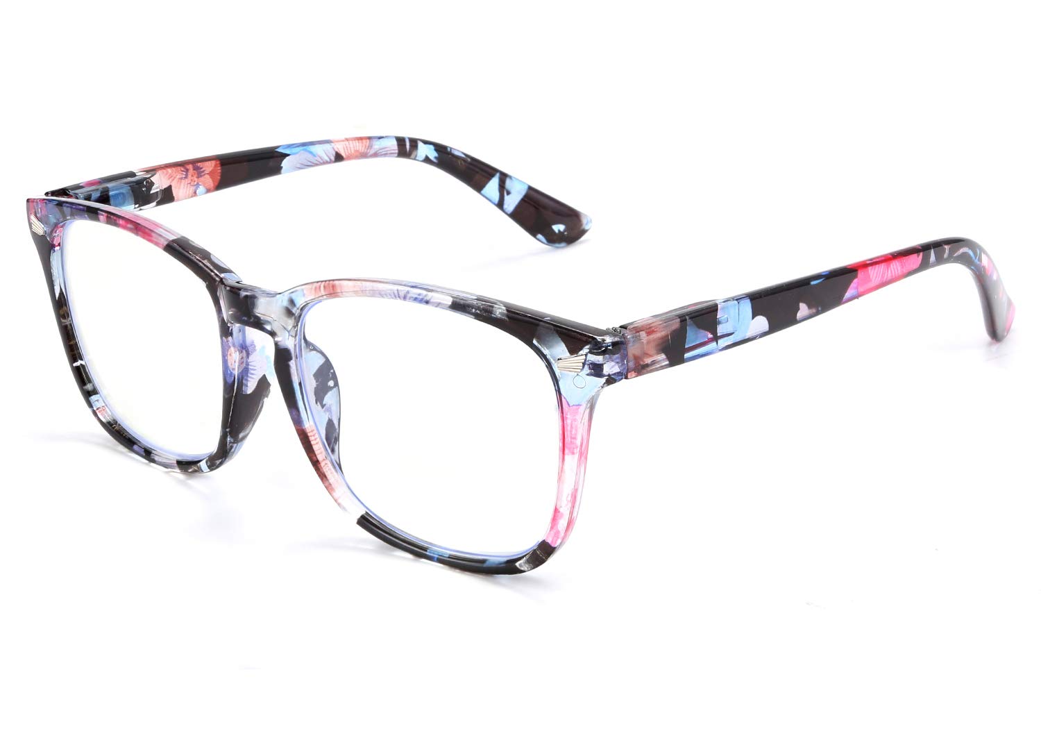 FEISEDY Vintage Blue Light Blocking Glasses for Women & Men - Anti-Eye Strain Computer Reading Glasses with Spring Hinge (B2519) - Perfect for Office Work, Gaming & Nighttime Reading