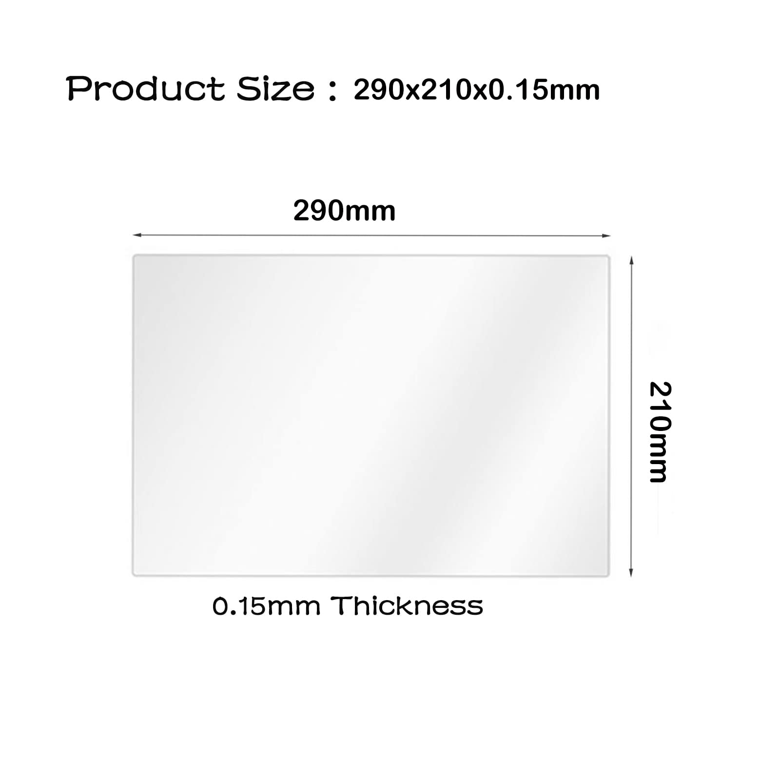 6PCS FEP Film 290x210x0.15mm for ELEGOO Saturn 3D Printers - LCD Resin Printing Accessory