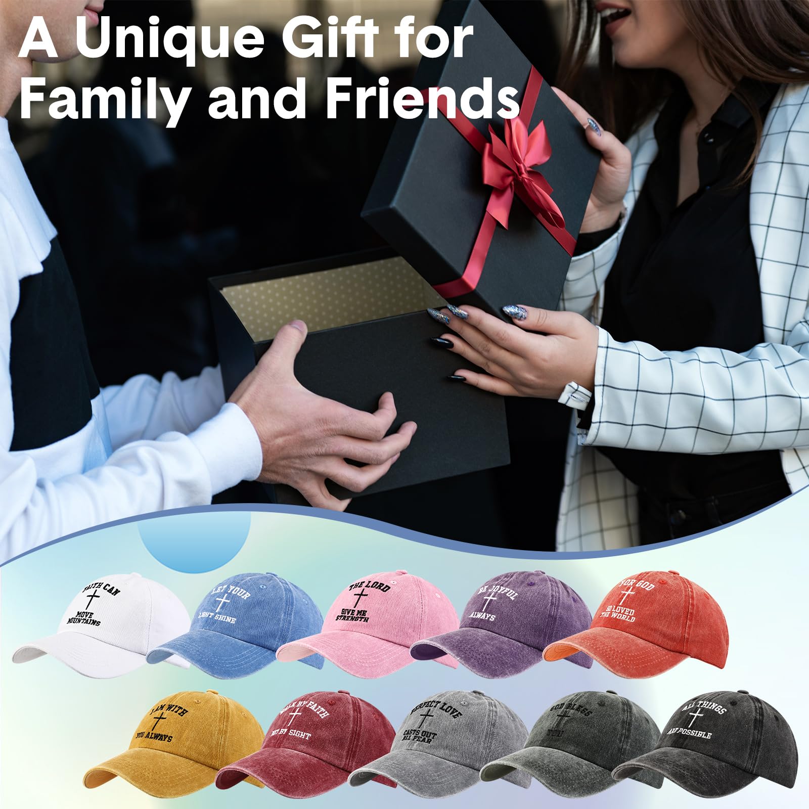 10 Pcs Easter Party Hats - Religious Jesus Baseball Caps for Men & Women - Christian Easter Gifts & Party Supplies - Perfect for Church Events, Easter Celebrations & Sunday Services