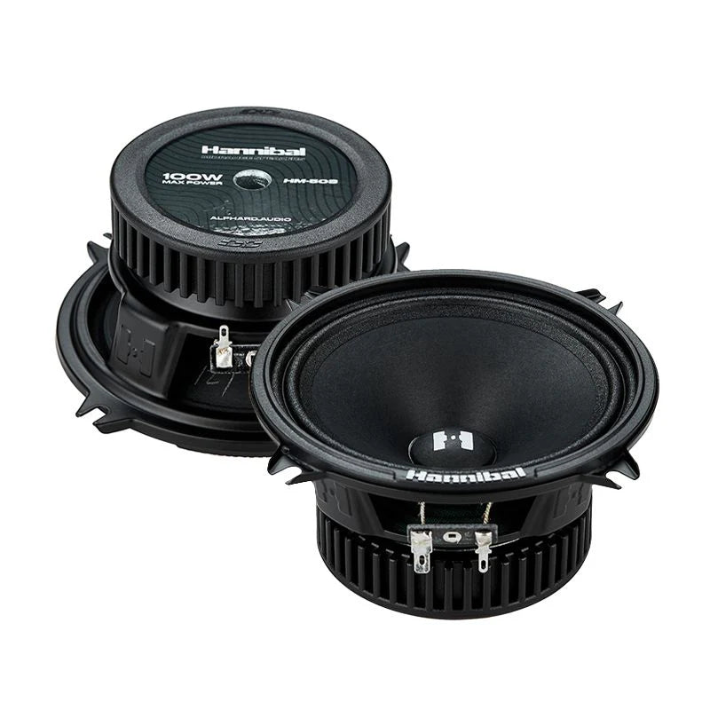 Hannibal HM 50S 5.2 Mid Range Speakers (Pair) - High Quality Audio System for Home Theater, Studio Monitoring & Live Performances - Perfect for Music Lovers & Audiophiles