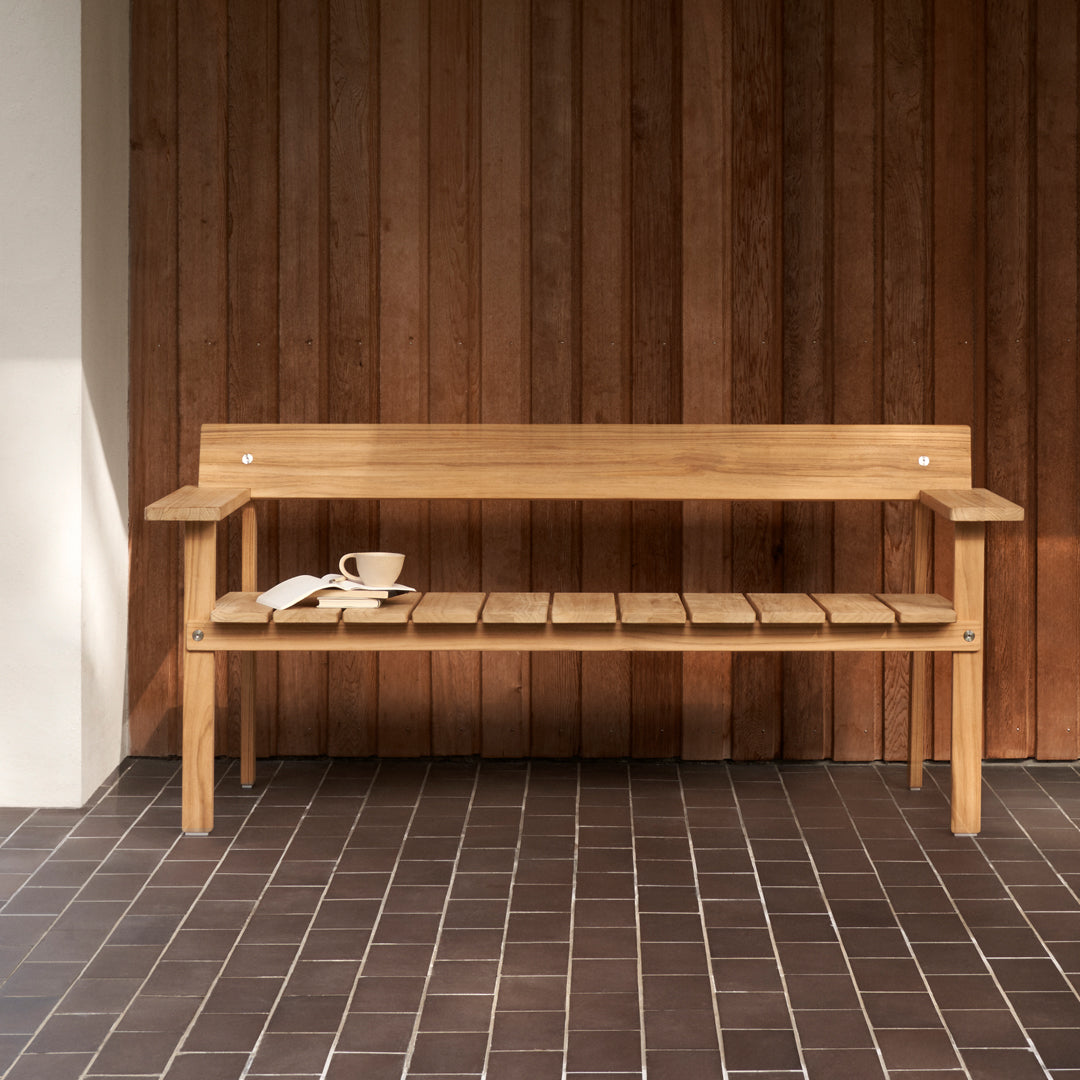 Premium GL101 Timbur Outdoor Bench - Weather-Resistant Solid Wood Garden Bench for Patio, Backyard & Deck - Perfect for Relaxing, Entertaining & Outdoor Decor