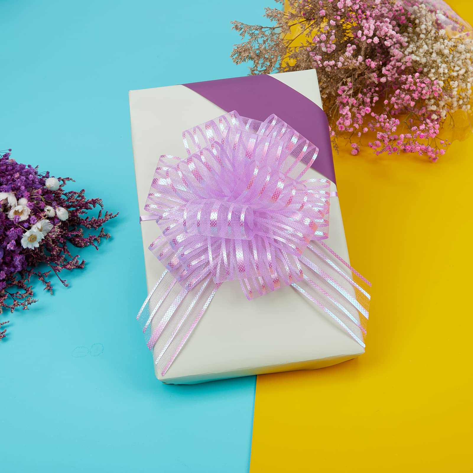 10pcs Light Purple Big Bows for Gift Wrapping, Party Decor, Car Decorations, Gift Baskets, Birthday Parties & Flower Arrangements - Perfect for Weddings, Baby Showers & Holiday Gifts