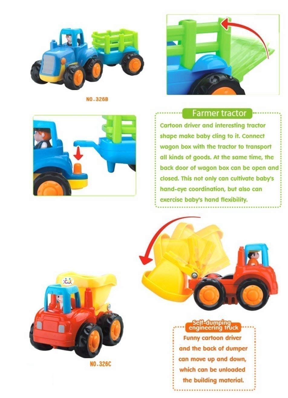 Algari Unbreakable Engineering Car & Construction Toy Set for Kids (4-Piece) – Durable, Multi-Color Vehicle Playset for Boys & Girls | STEM Learning, Pretend Play, Birthday Gifts