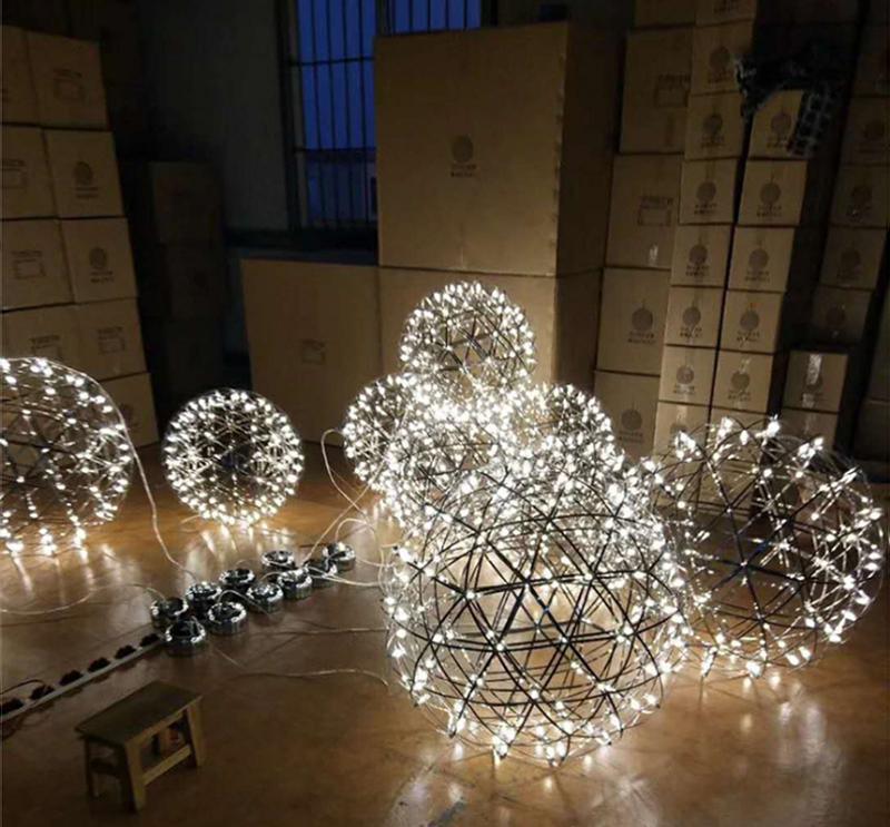 Elegant Gold Spark Ball Pendant Light - Modern Chandelier for Dining Room, Bedroom & Living Room Decor