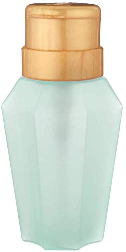 200ml Empty Nail Polish Bottle with Pump Dispenser - Refillable Glass Press Down Bottle for Makeup Remover, Alcohol, Lotion & Liquids (Green) - Perfect for Salon, DIY Nails & Beauty Storage