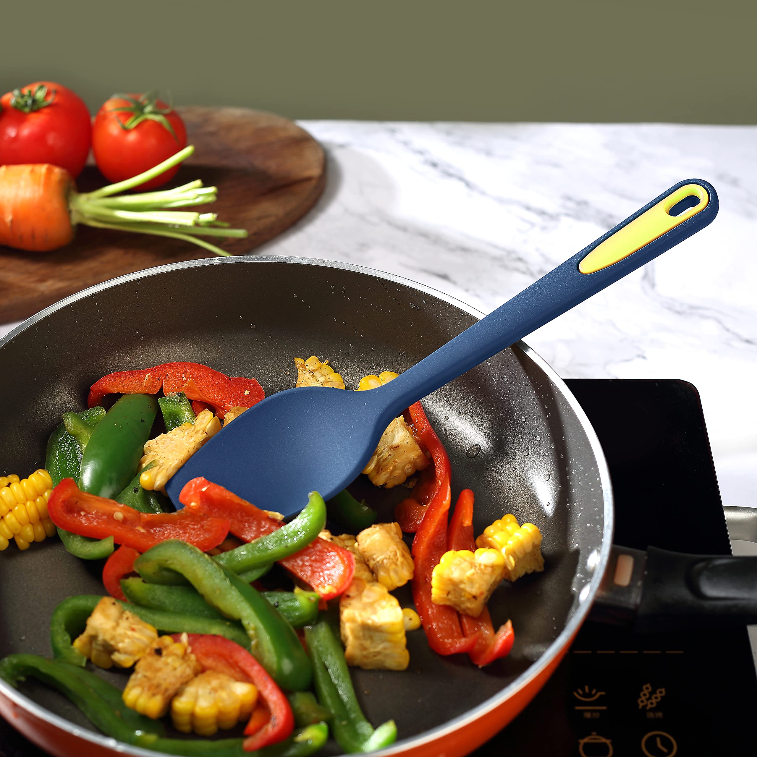 7-Piece Seamless Silicone Spatula Set - Heat Resistant, Non-Stick Kitchen Utensils for Baking, Cooking & Mixing - Perfect for Cake Decorating, Flipping Pancakes & Scraping Bowls
