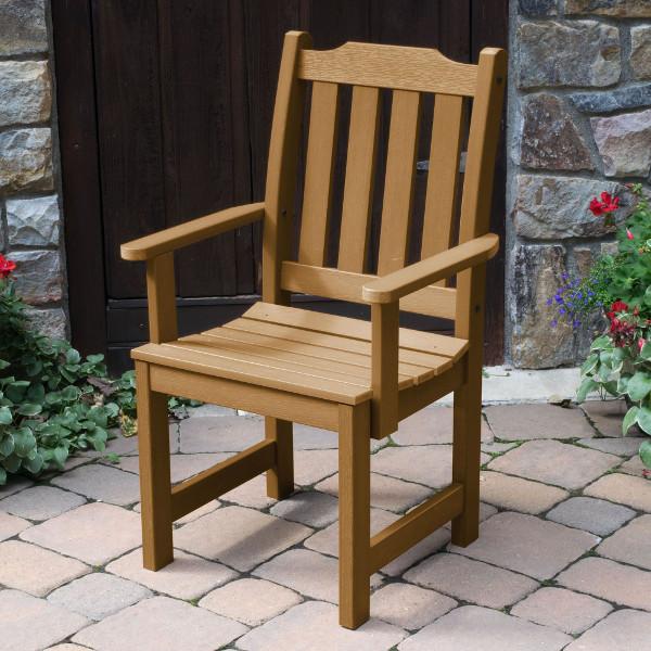 Eco-Friendly Recycled Plastic Outdoor Dining Armchair - Durable & Weather-Resistant Patio Chair for Garden, Deck, and Poolside Use
