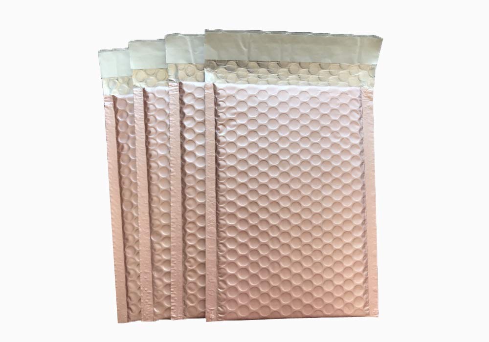 ProLine 6x10 Inch Matte Metallic Rose Gold Bubble Mailers - 500 Pack Self Seal Padded Envelopes for Ecommerce Shipping, Jewelry & Small Business Packaging